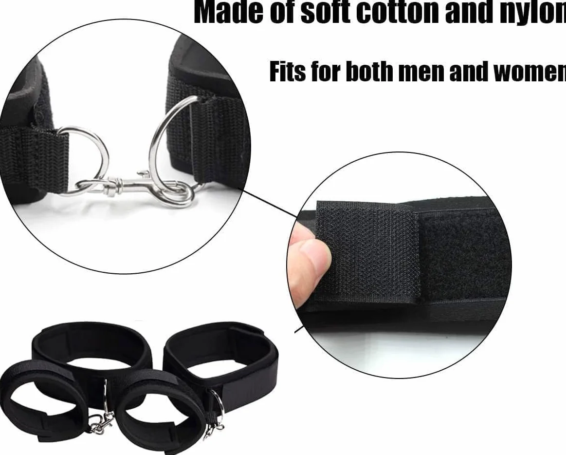 BDSM Collar Handcuffs Nipple Clamp Ball Gag Slave Rope Bondage Whip Restraints Set Fetish Kit Adult Sex Erotic Toys