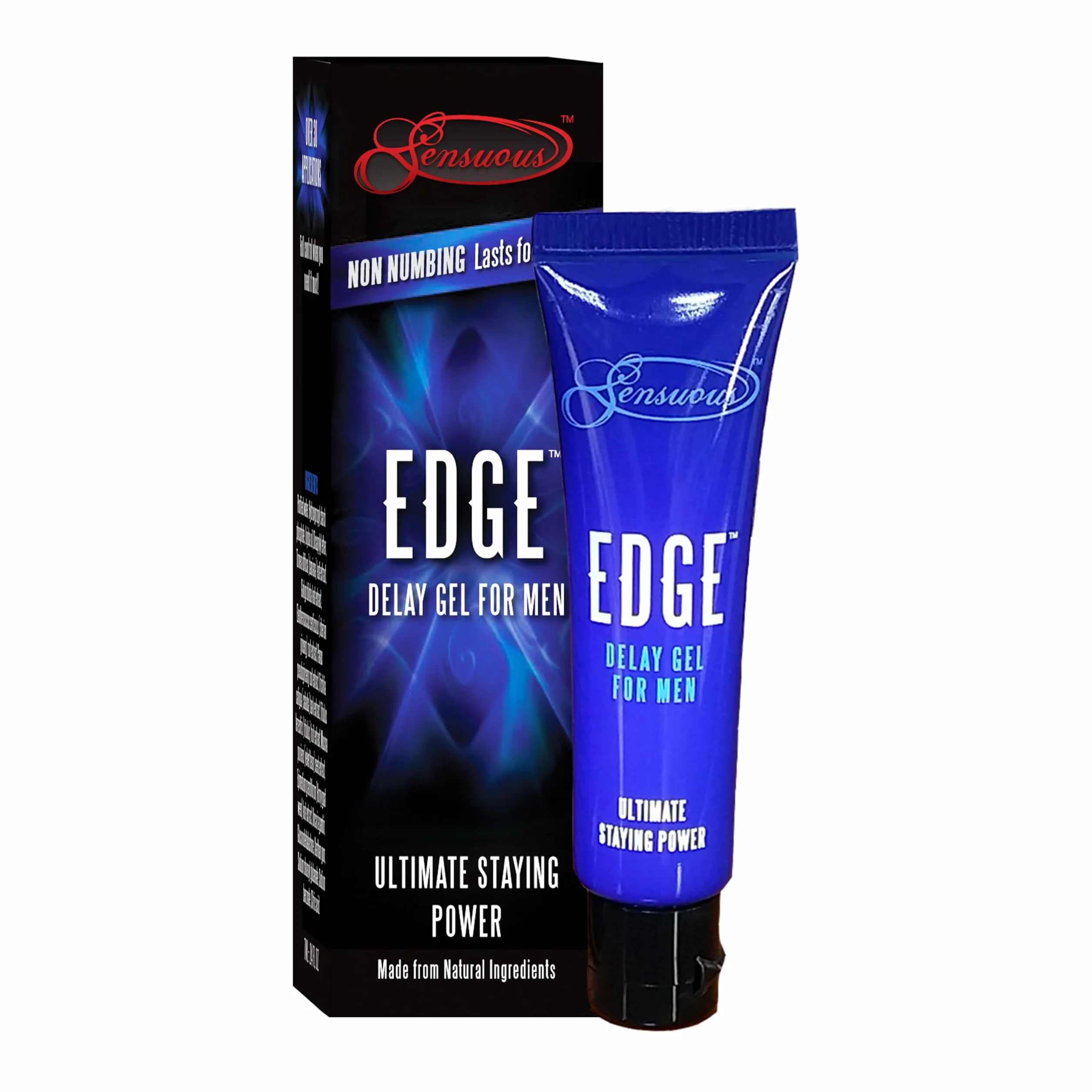 Sensuous Edge Delay Gel for Men, Natural Formula Intimacy Gel, 7 ml