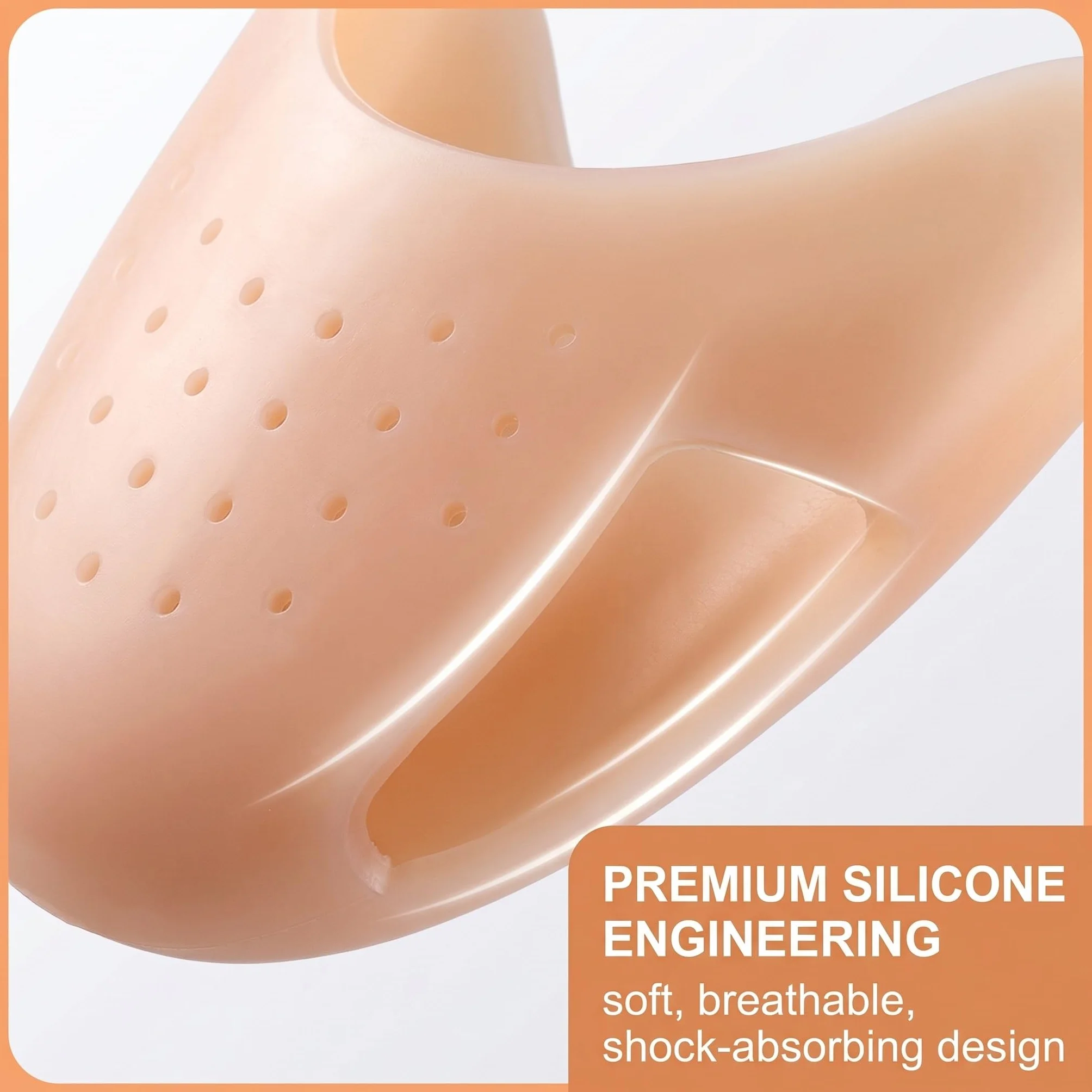 Copriscarpe Punta Silicone Danza Classica Tacchi Balletto Traspiranti Alleviare Dolore Prevenire Vesciche Bianco