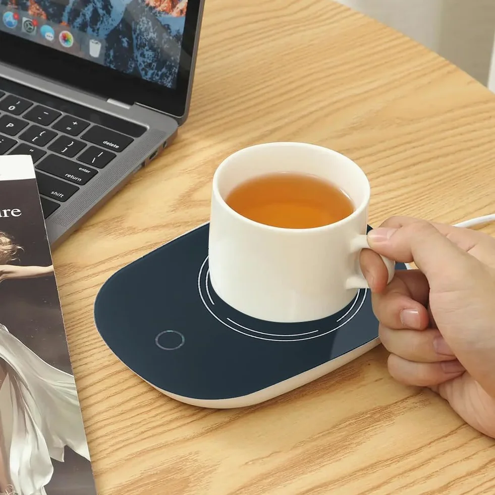 Scalda Tazza USB, Scalda Tazza, Scaldatazze da Caffè, Scalda Bevande, Sottobicchiere Elettrico, Utilizzabili per Caffè, Latte, Tè, Acqua, Regalo di Natale, Ldeale per la Stagione Invernale, Nero