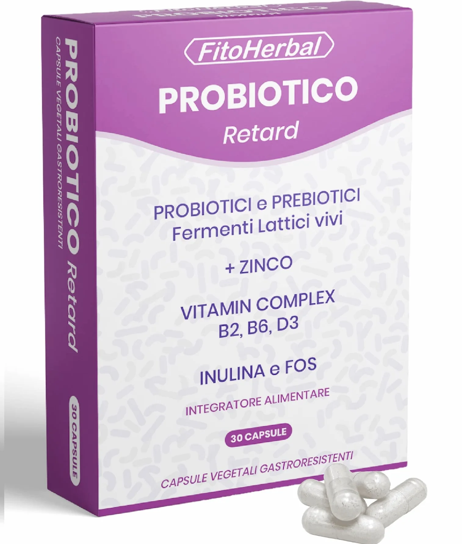 Fermenti Lattici Probiotici e Prebiotici 40 miliardi CFU Lactobacillus Bifidobacterium Inulina Zinco Vitamine B2 B6 D3 Capsule Gastroresistenti