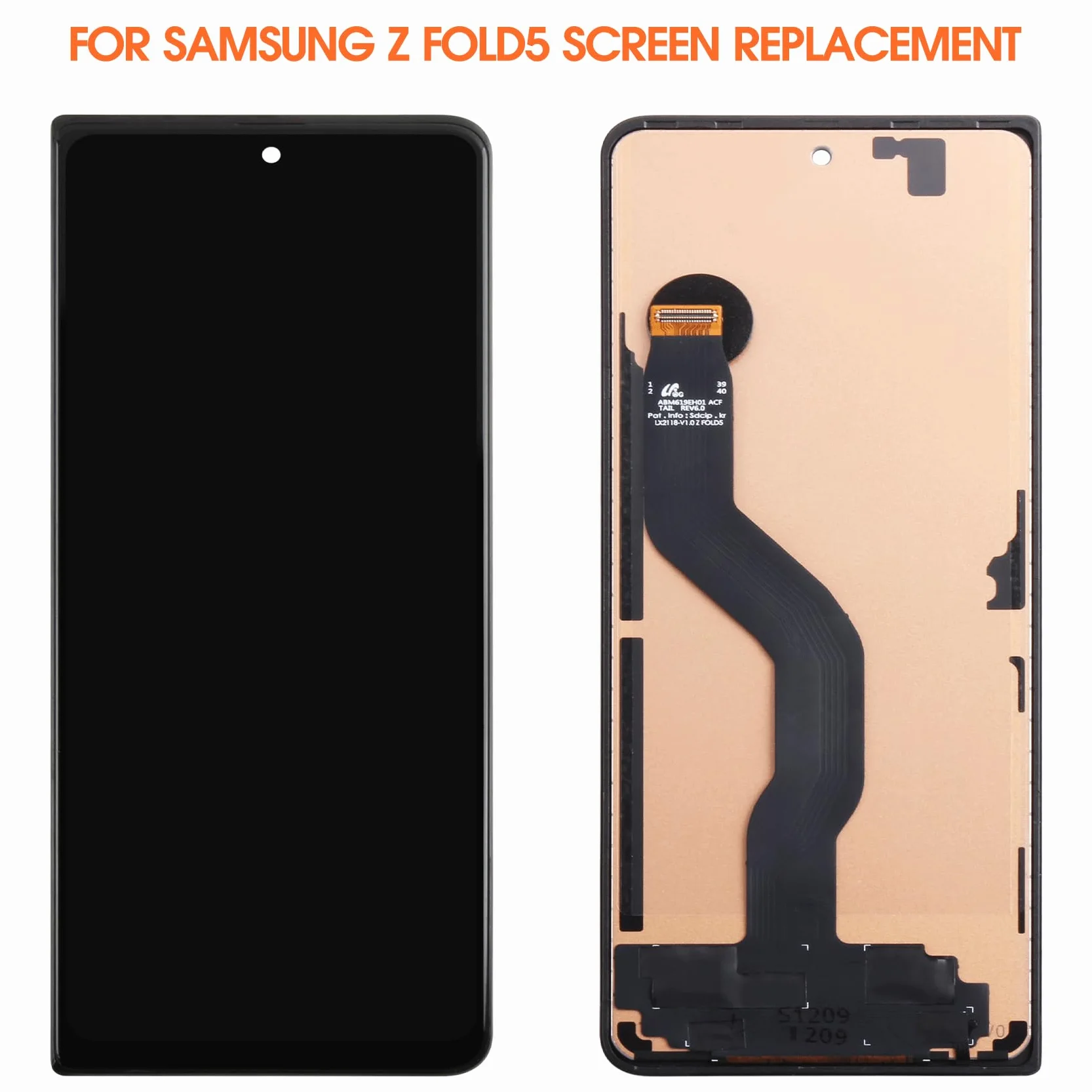 (Schermo esterno) Schermo LCD per Samsung Z Fold 5 LCD Display per Galaxy Z Fold5 SM-F946B SM-F946U 6,2" Schermo di Ricambio Digitalizer Touchscreen Assembly con Riparazione (Nero Incell, Senza