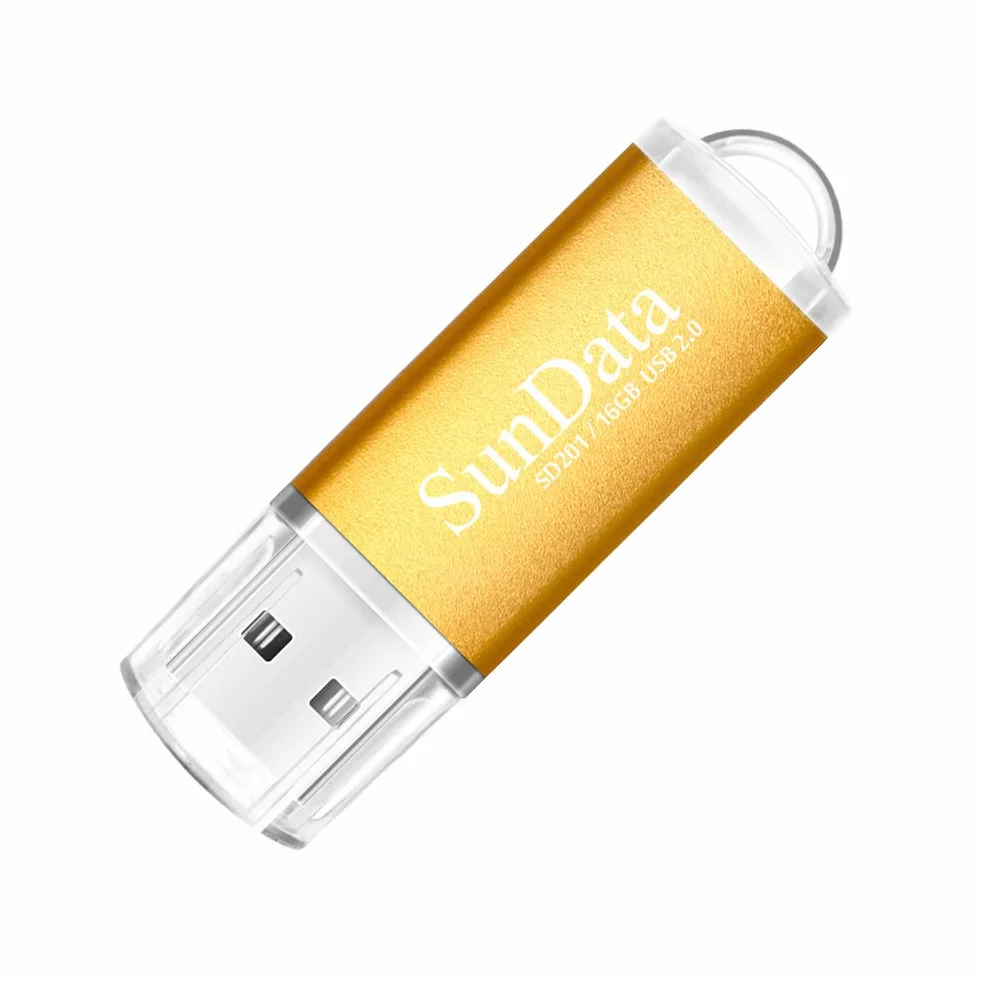 SunData 2 Pezzi 16GB Chiavetta USB 2.0 Metallo Unità Memoria Flash con Luce LED