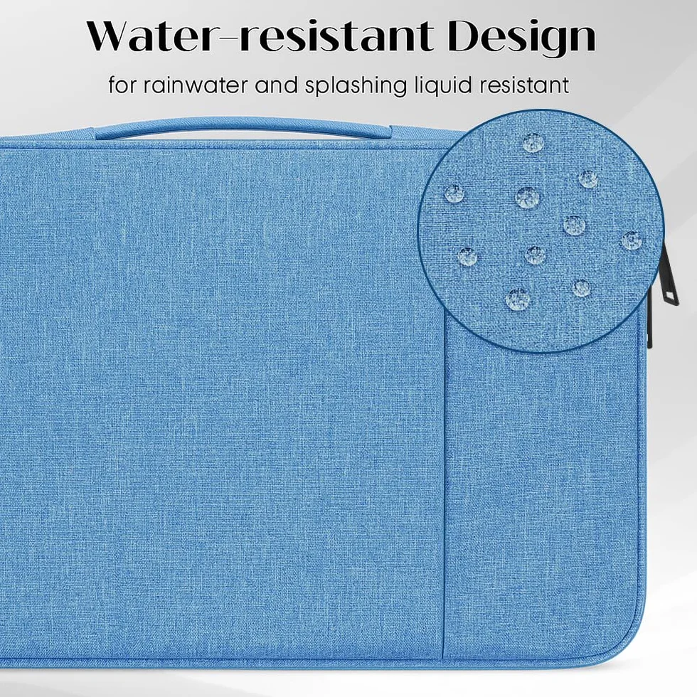 ProElife Custodia per laptop da 13 pollici per MacBook Air 2025-2022 da 13,6" M4/M3/M2 chip e iPad Pro 13" M5/M4 accessorio da viaggio impermeabile borsa multifunzionale per il trasporto (azzurro)