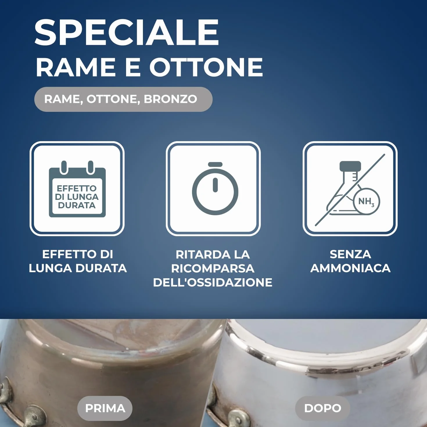 STARWAX Speciale rame bronzo ottone pulisce smacchia ravviva lucentezza effetto lunga durata ritarda ossidazione senza ammoniaca