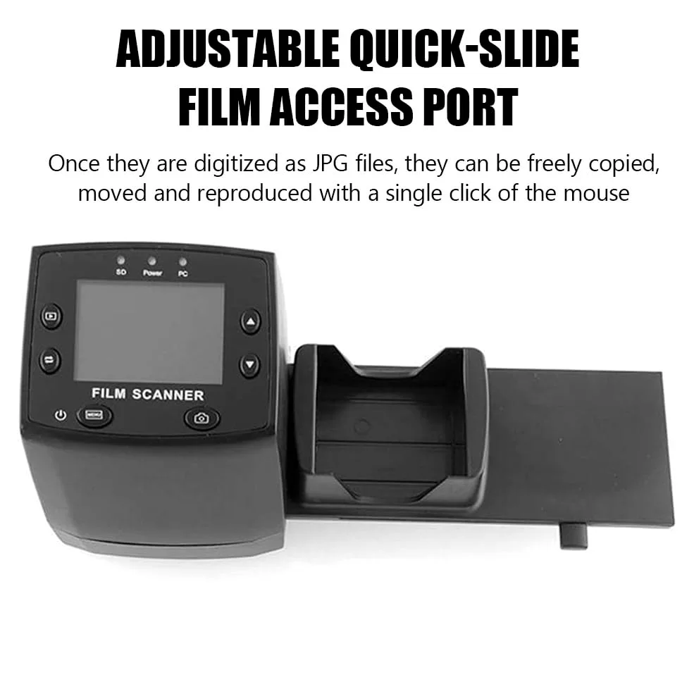 Mini Scanner per Film Digitali, Digitalizzatore Portatile E Diapositiva, Scanner Negativo 135/35 Mm Visualizzatore di Diapositive, Attrezzatura per Scansione di Film Nostalgica