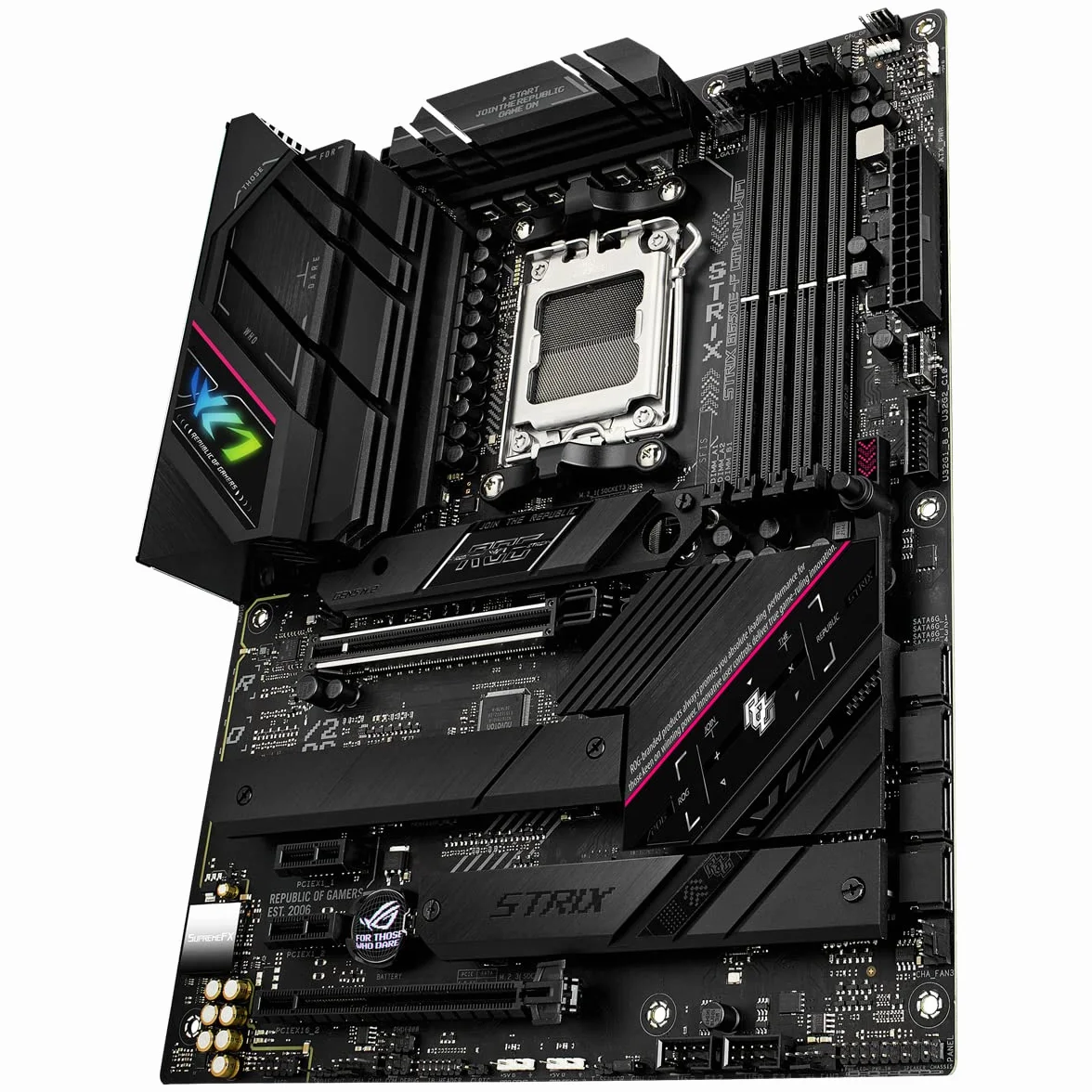 ASUS ROG STRIX B650E-F GAMING WIFI Scheda Madre Gaming ATX, AM5, Ryzen 9000/8000/7000, AMD B650, DDR5, PCI 5.0, WiFi 6E (802.11ax), 2.5Gb Lan, 3xM.2, 4xSATA 6GB/s, Aura Sync RGB, Nero
