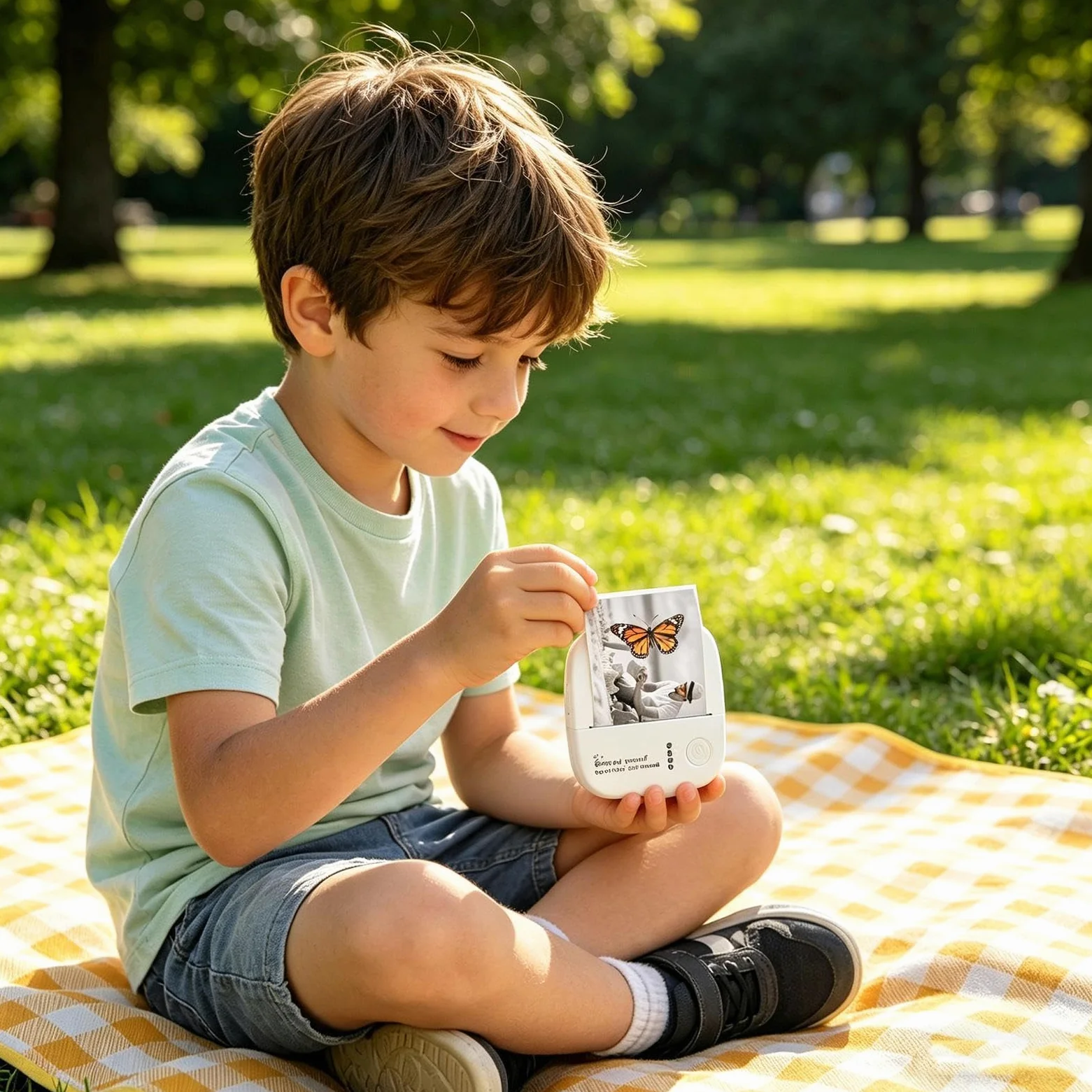 Stampante mobile per adesivi, senza inchiostro, senza fili, con 14 rotoli di carta, per ufficio, casa, scuola, viaggi, diari, appunti, foto