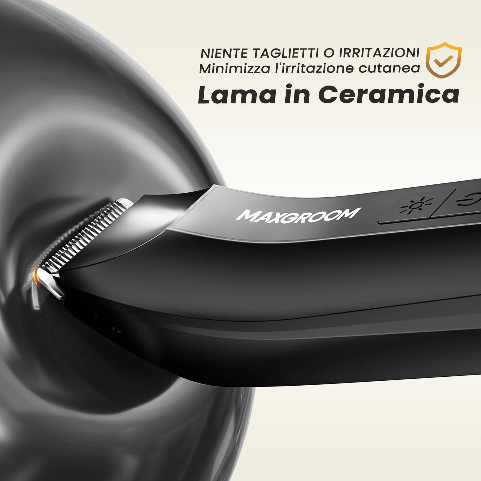 MAXGROOM Rasoio Elettrico Corpo Uomo Depilatore Intimo Ricaricabile Uso Umido e Asciutto