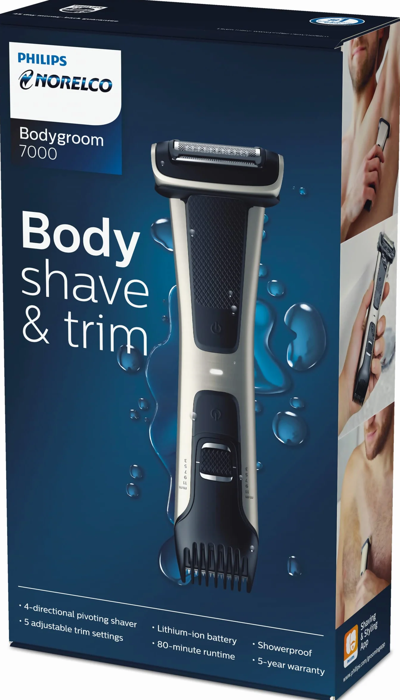 Philips Norelco Bodygroomer BG7030/49 impermeabile trimmer rasoio