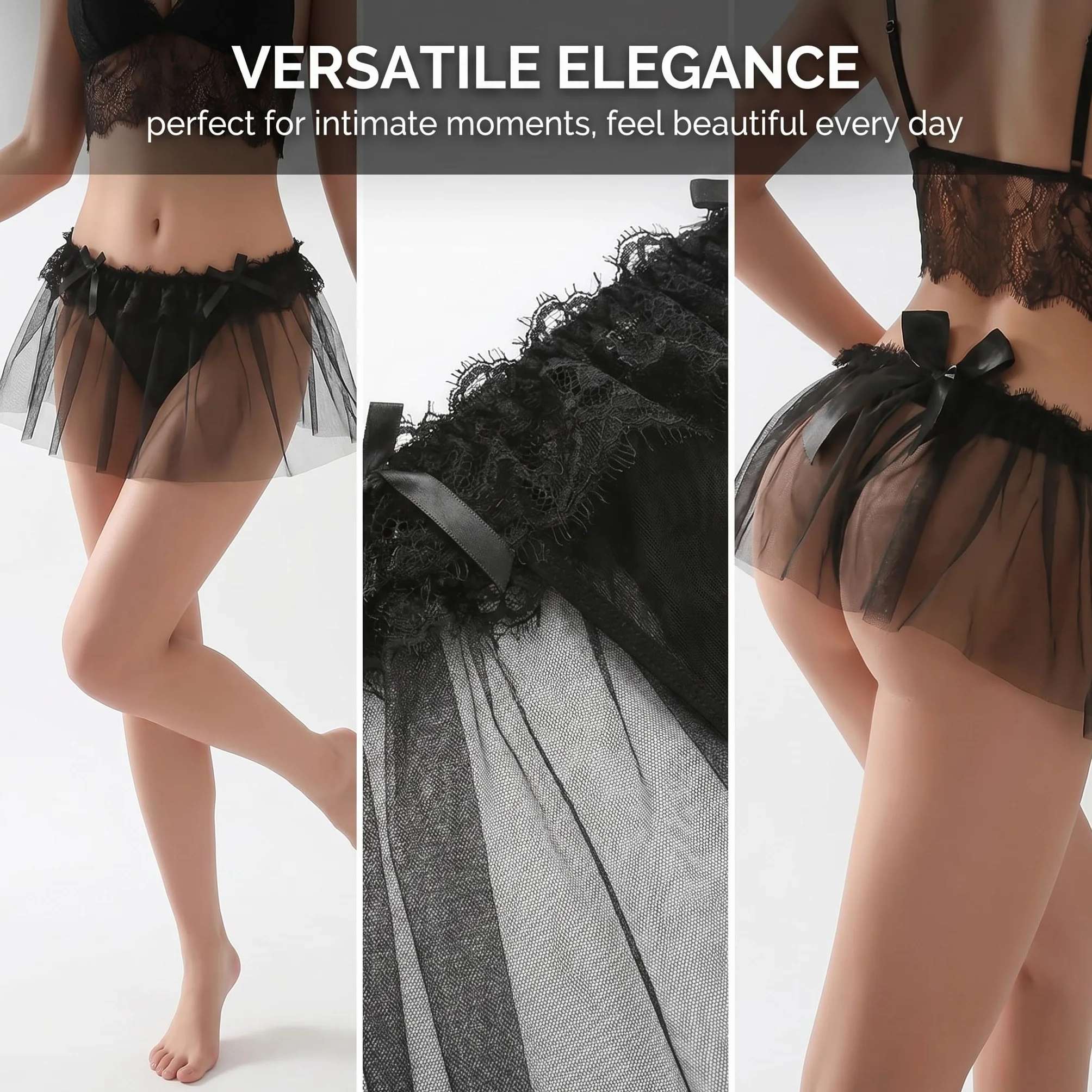 GXGM Tanga Donna Slip Sexy Pizzo Ouvert String Perizoma con Tulle Trasparente Vita Bassa