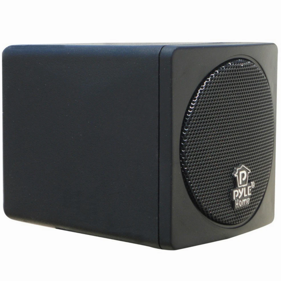 COPPIA DI CASSE CUBO PASSIVE PYLE PCB3BK NERE DA 100 WATT RMS E 200 WATT MAX A COPPIA DA 9,00 CM QUADRATE PER INTERNI PC TABLET TV MP3 DOLBY DIGITAL SURROUND O COME SATELLITI PER IMPIANTO HOME THEATHER O AUTO CASA CAMPER SCRIVANIA TAVOLO
