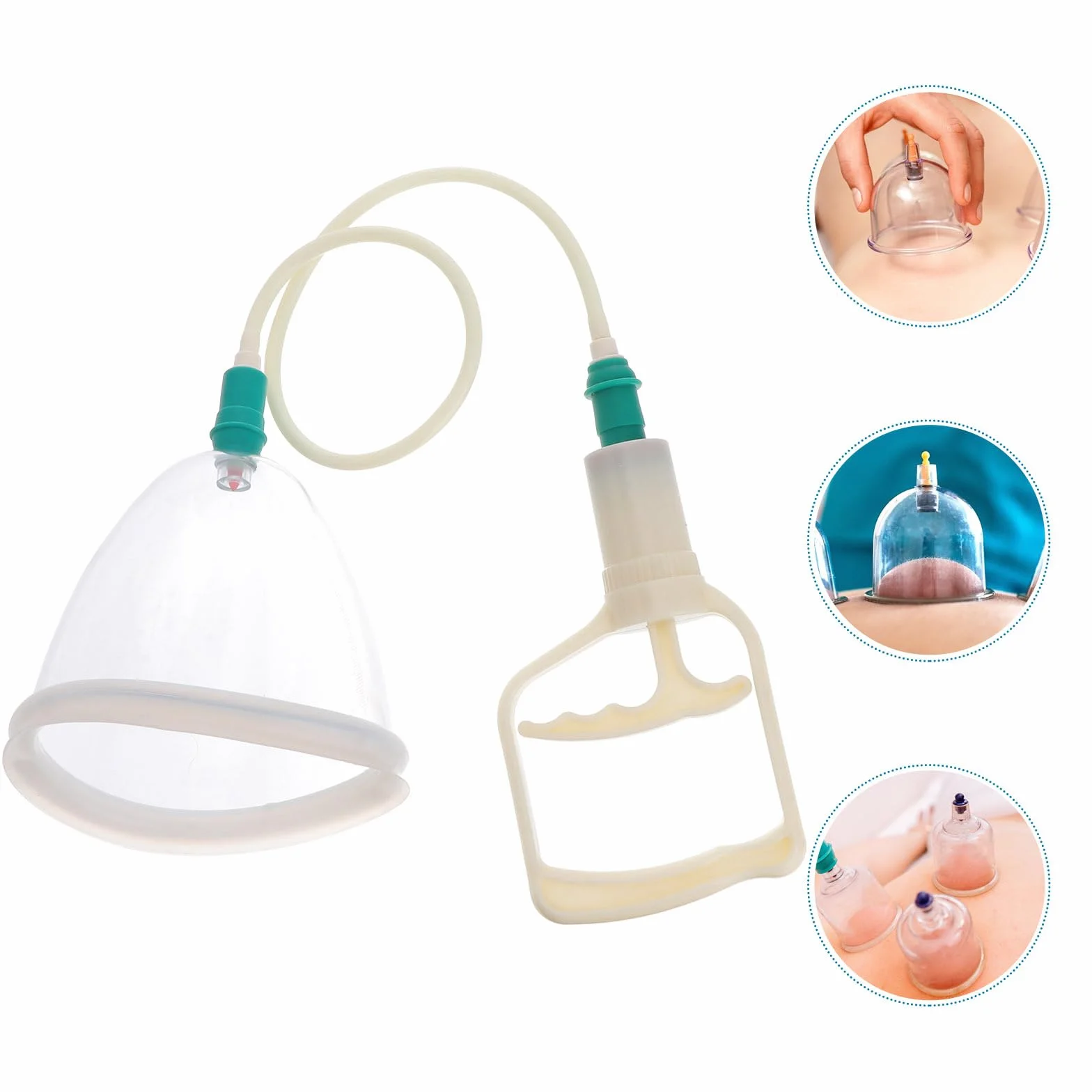 FOMIYES 2 pezzi pompa a vuoto manuale per seno coppettazione accessori donna