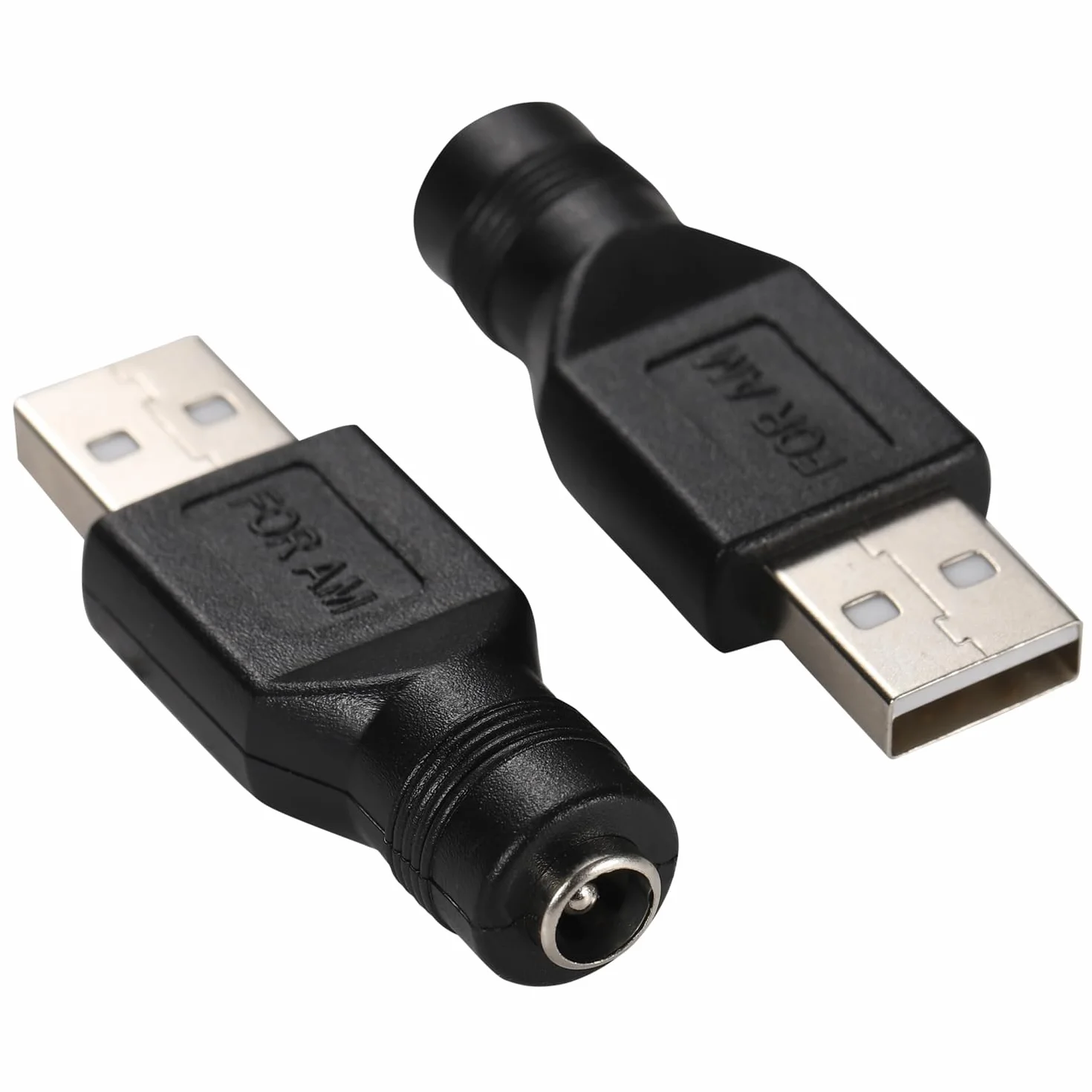 Greluma 3 Pz Adattatore di alimentazione da USB a DC, convertitore da USB 2.0 maschio a DC femmina 5V 5,5 mm x 2,1 mm