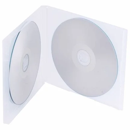 Dragon Trading 1 x Custodie Doppie Infrangibili in PP per CD/DVD/Blu-ray - Contiene 2 Dischi con Dorso da 10,4 mm e Tasca Esterna per Inserto Grafico