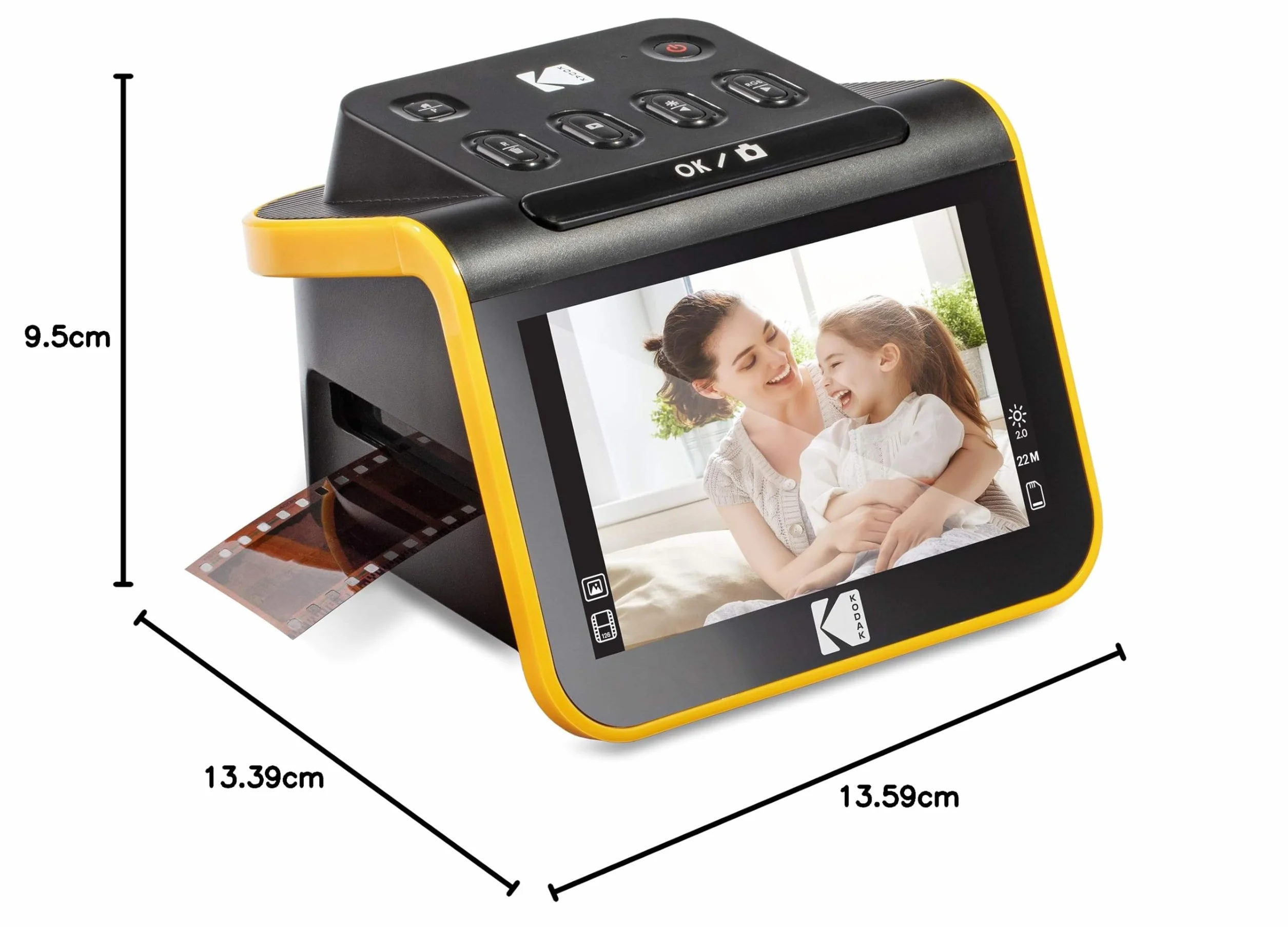 KODAK Slide N SCAN Film Scanner 5" LCD Nero