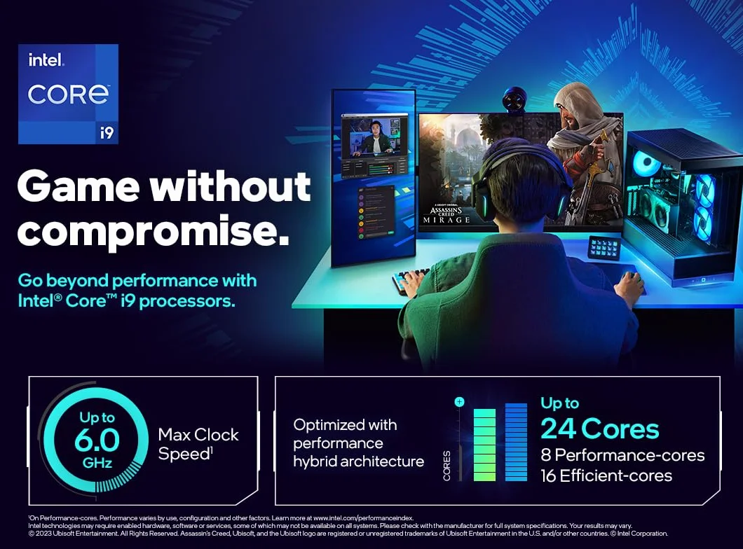 Intel® Core™ i9-14900K Processore per sistemi desktop 14900K 24 core 8 P-core + 16 E-core fino a 6,0 GHz