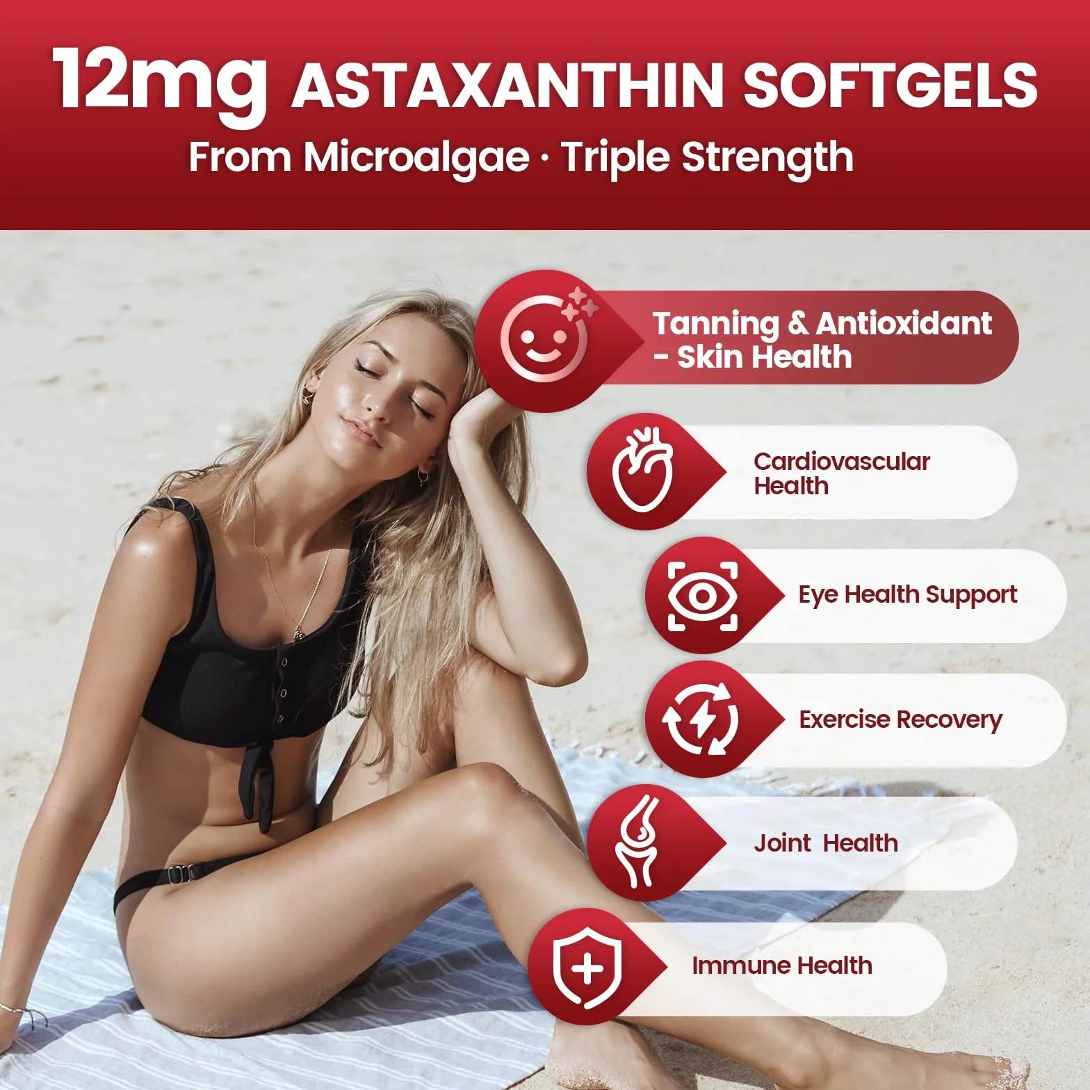 VivoNu Astaxantina 12 mg 240 Capsule Integratore Antiossidante