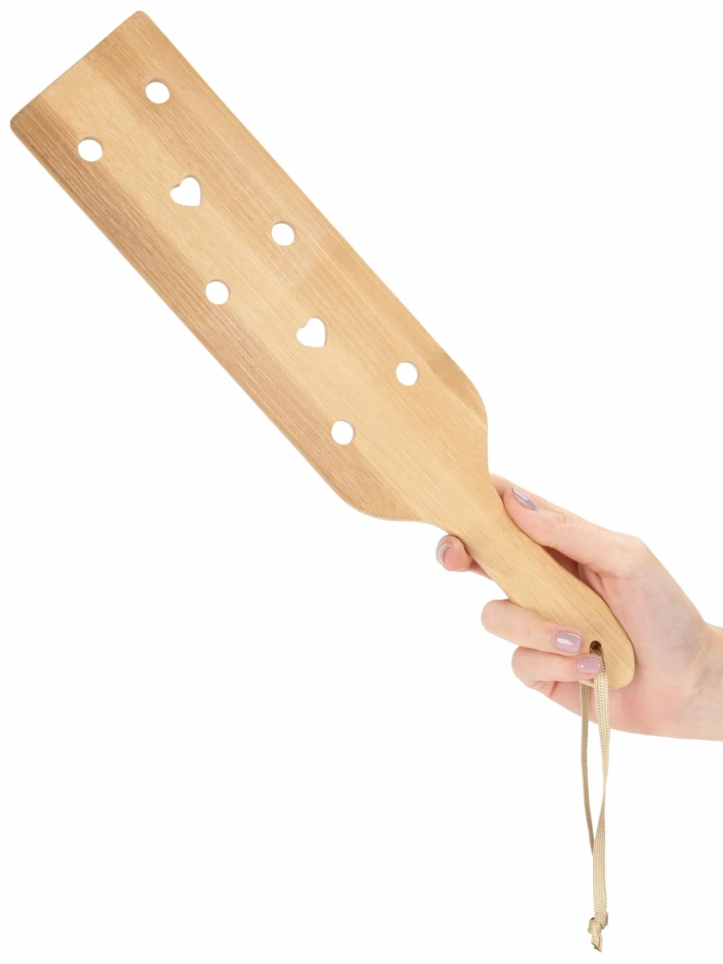 BONDAGERIE Paletta Paddle adulti bambù cuori intagliati