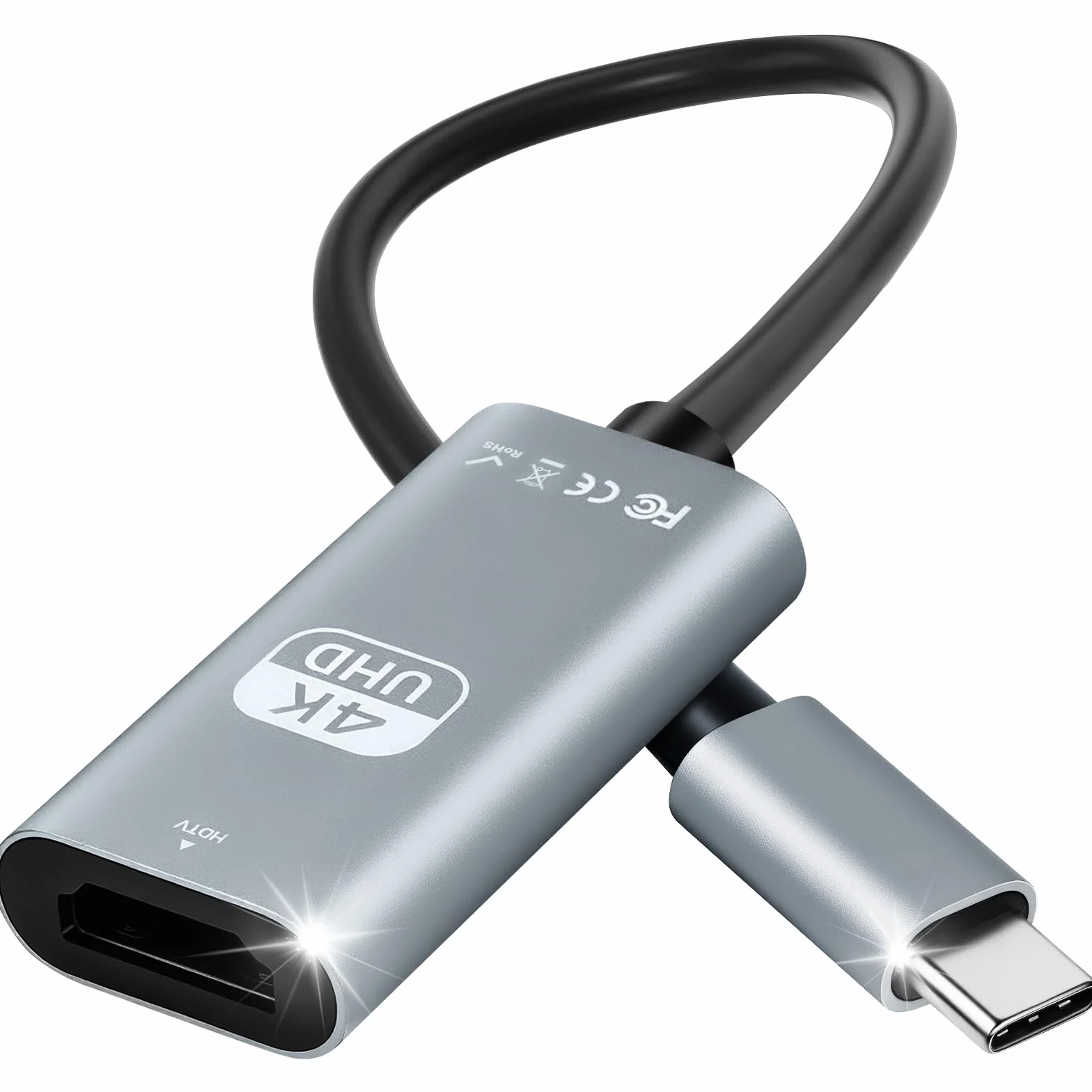 AXFEE Adattatore HDMI USB C, 4K@30Hz, Adattatore USB C HDMI, Compatibile con iPhone 17/16Pro/16Pro Max/16/15, MacBook Pro/Air, iPad Pro/Air, Pixelbook, Samsung Galaxy S/Note, Dell XPS, Surface Pro