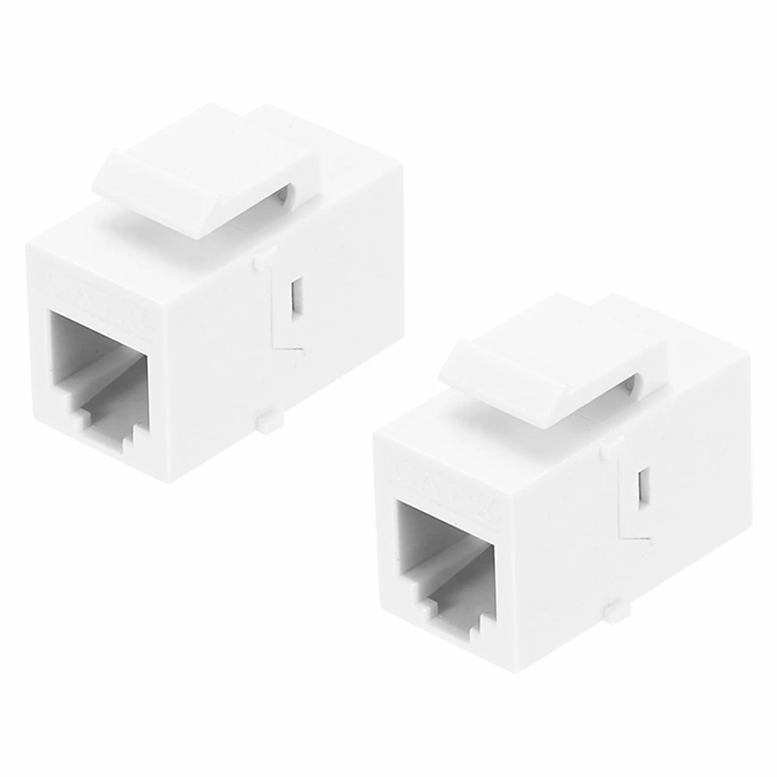 QUARKZMAN 2 Pezzi Adattatore Ethernet Femmina Femmina RJ11 Cat3, Adattatore Ethernet Bianco