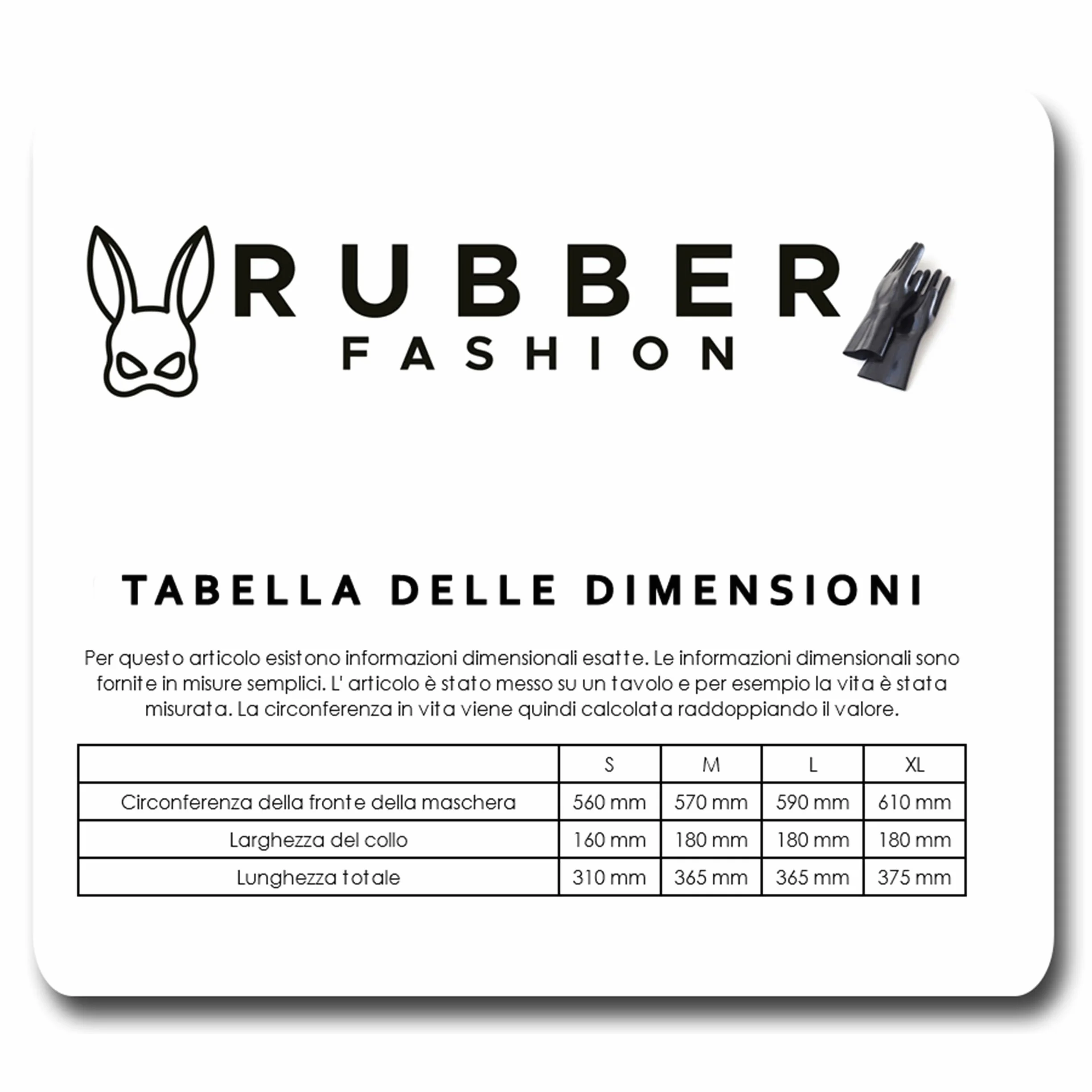 Rubberfashion Maschera in lattice per uomo con perforazione per occhi e naso