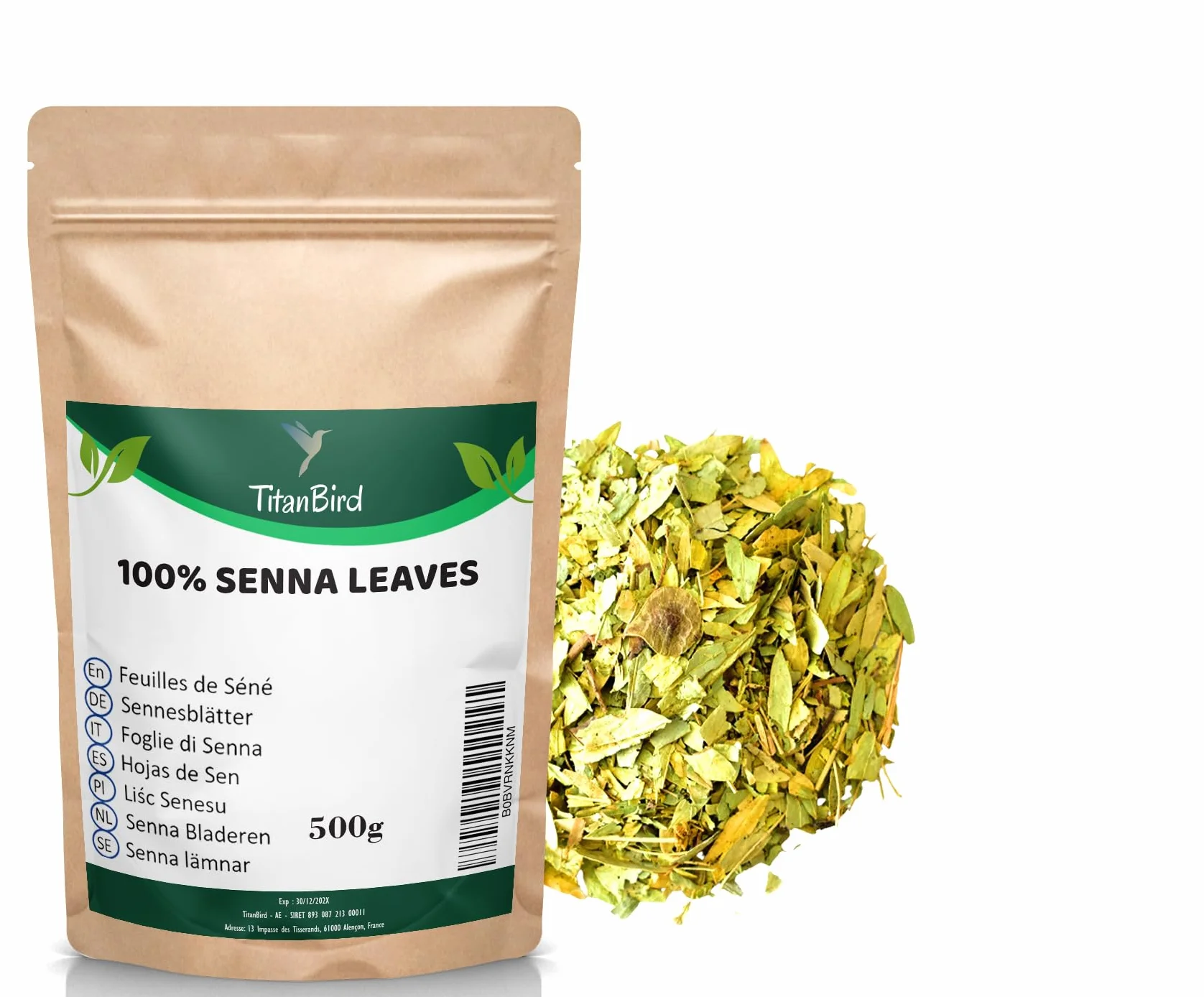 Foglie di Senna Intere 500g Tisana Detox Lassativo Naturale Pulizia Colon