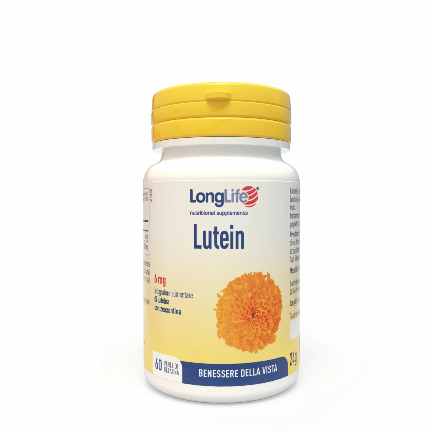 LongLife® Lutein z Zeaxantiną FloraGlo® z Tagetes erecta - Wsparcie wzroku, antyoksydant, 2 miesiące, bez glutenu