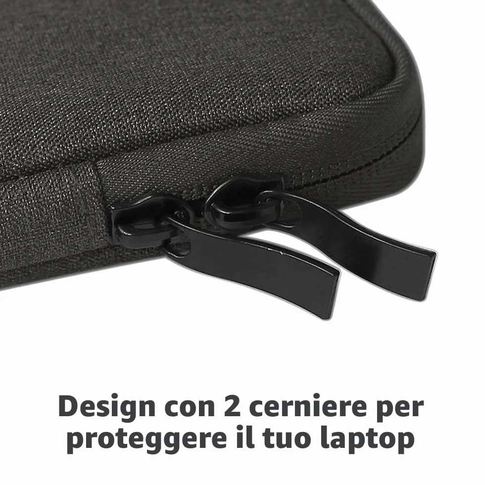 ProElife Custodia per Laptop da 15 Pollici per MacBook Air 15" (2026-2023) con Chip M5/M4/M3/M2 - A3448/A3241/A3114/ A2941 - Idrorepellente Borsa Protettiva in Poliestere da Viaggio (Nero)