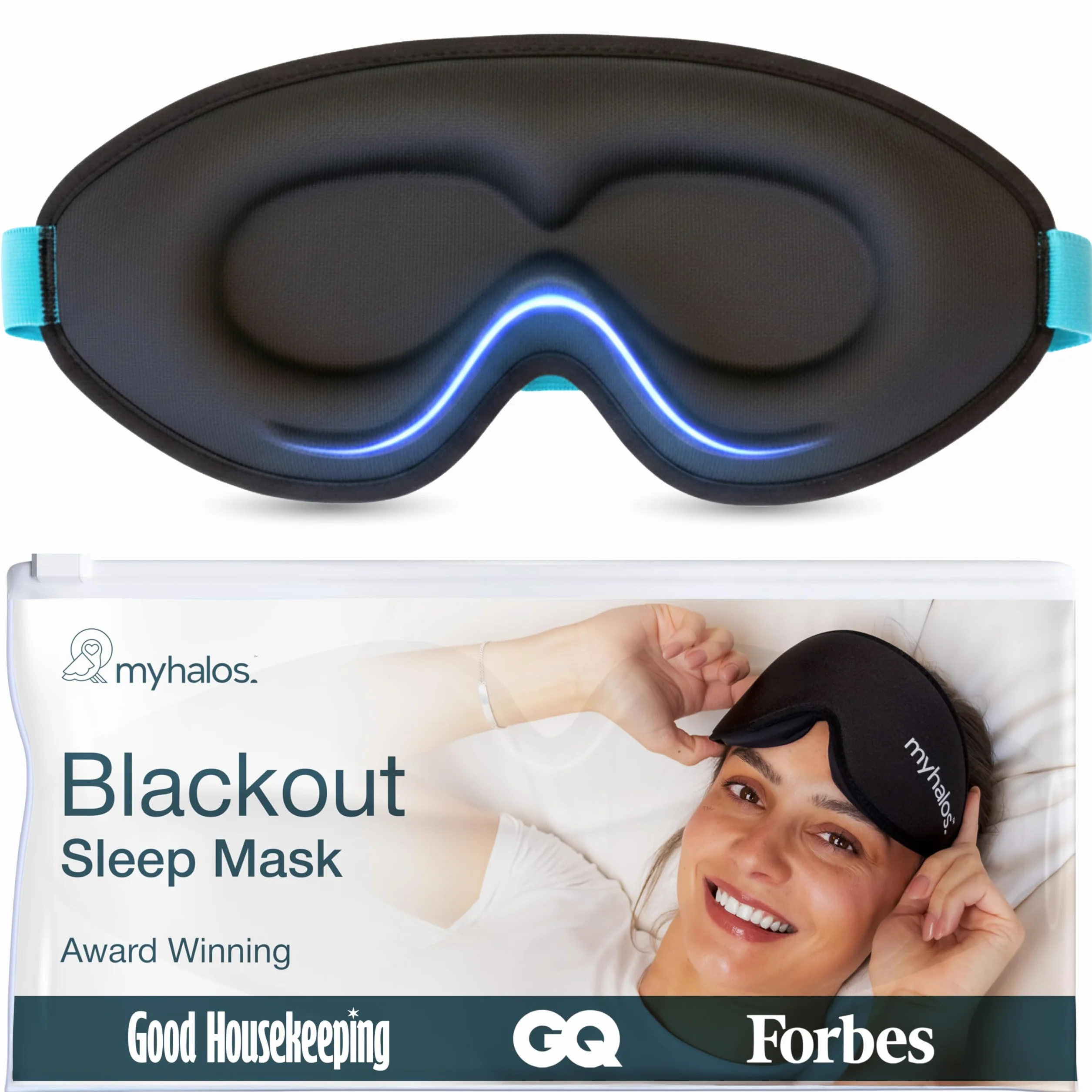 MyHalos Mascherina per Dormire Maschera per Sogni Lucidi e Notte Sleeping Mask per Viaggio e Relax