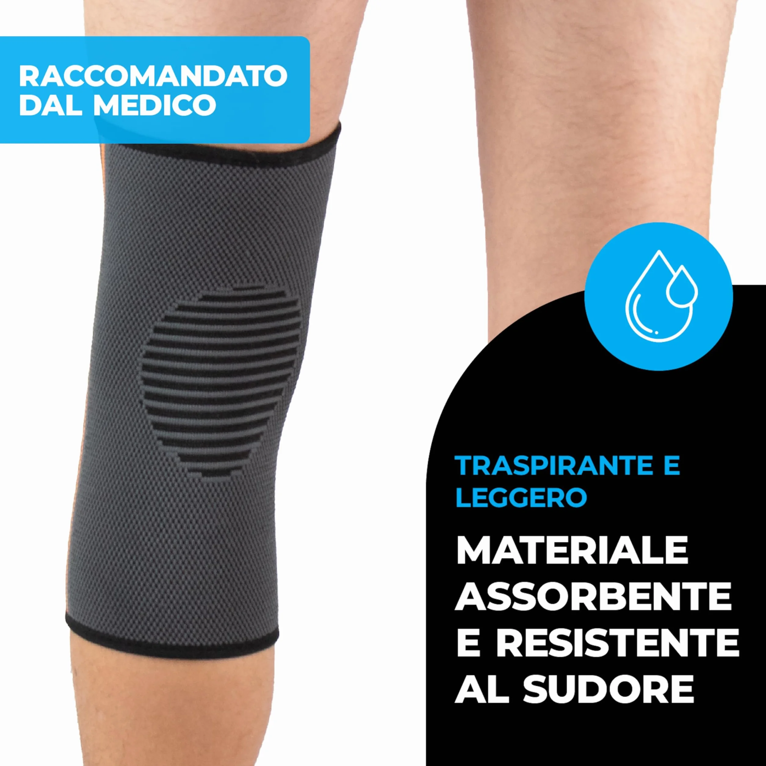 VITTO Osgood Schlatter Ginocchiera per bambini ragazzi e ragazze dai 4 ai 14 anni (L)