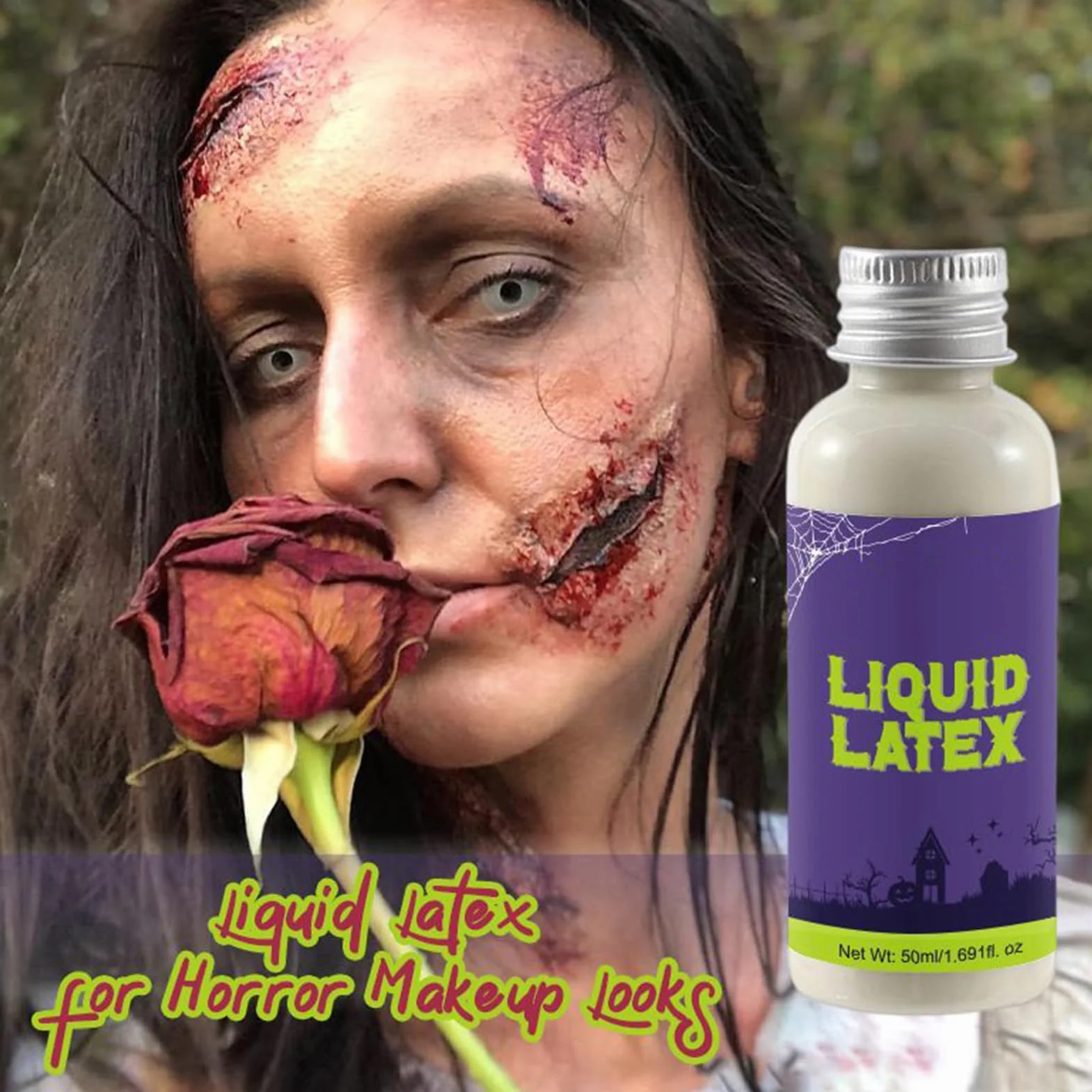Trucco Liquido In Lattice Fx 50 Ml Formula Ad Asciugatura Rapida Per Bodypaint Viso Cosplay Halloween Teatro