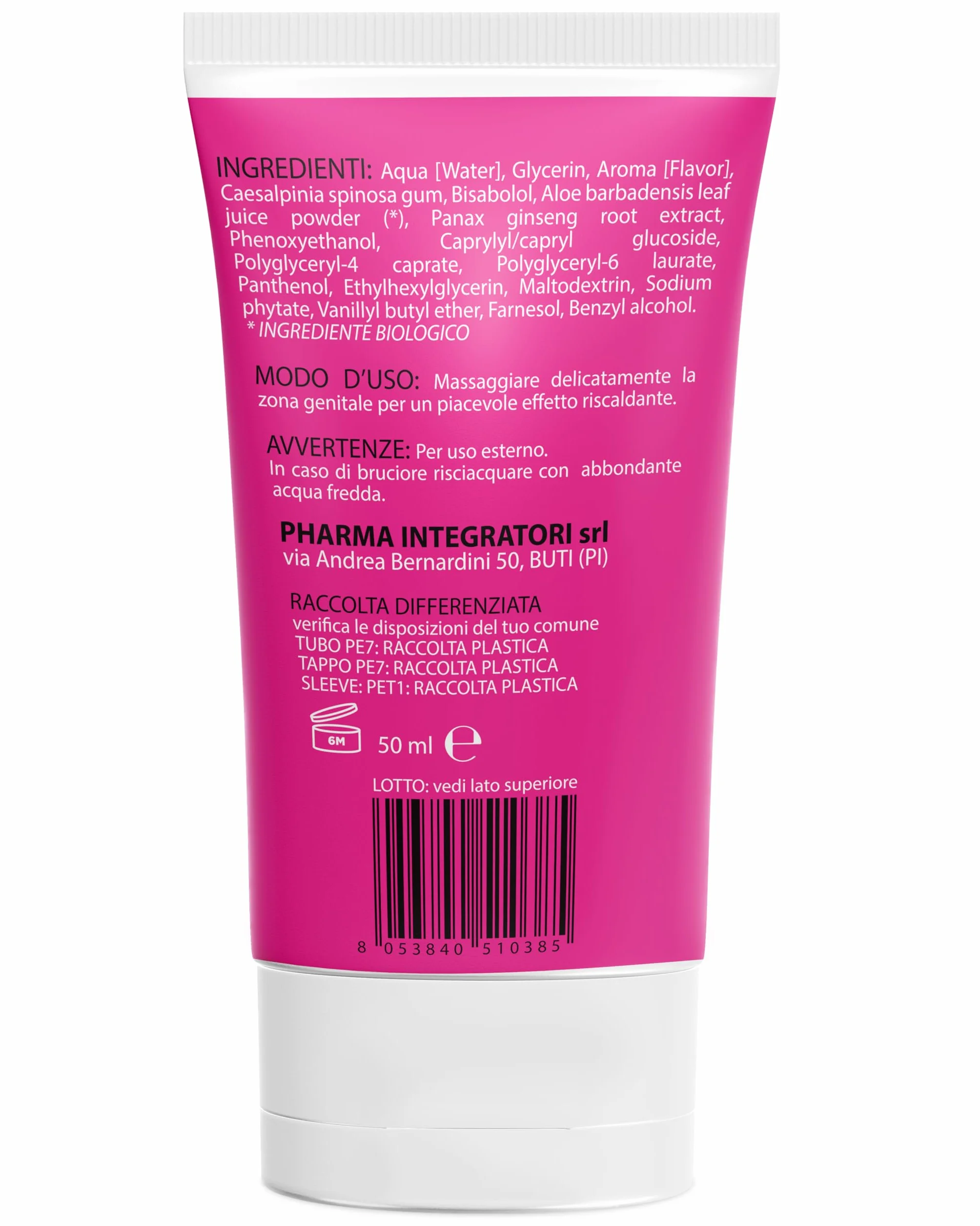 Lubrificante vaginale menopausa gel stimolante secchezza vaginale intimo all'acqua 50 ml