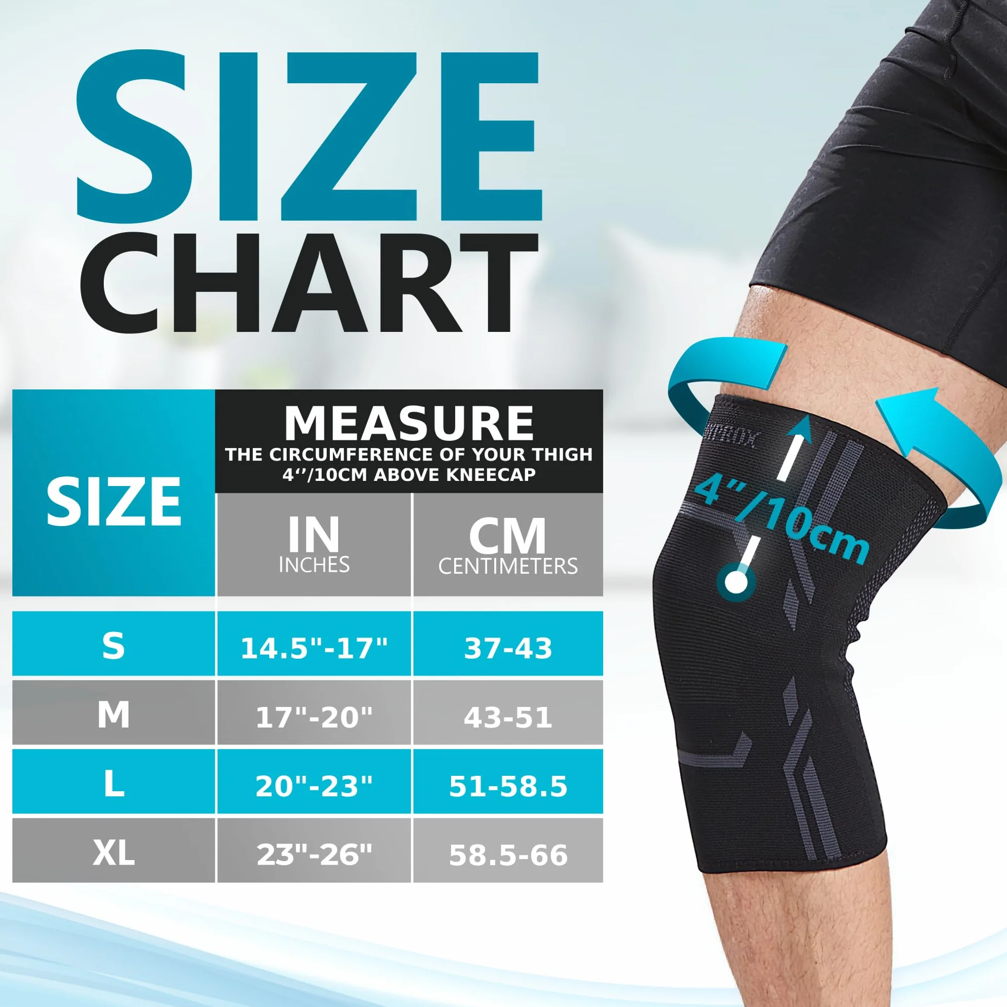 Bodyprox Ginocchiera a compressione uomo donna tutore ginocchio corsa allenamento M