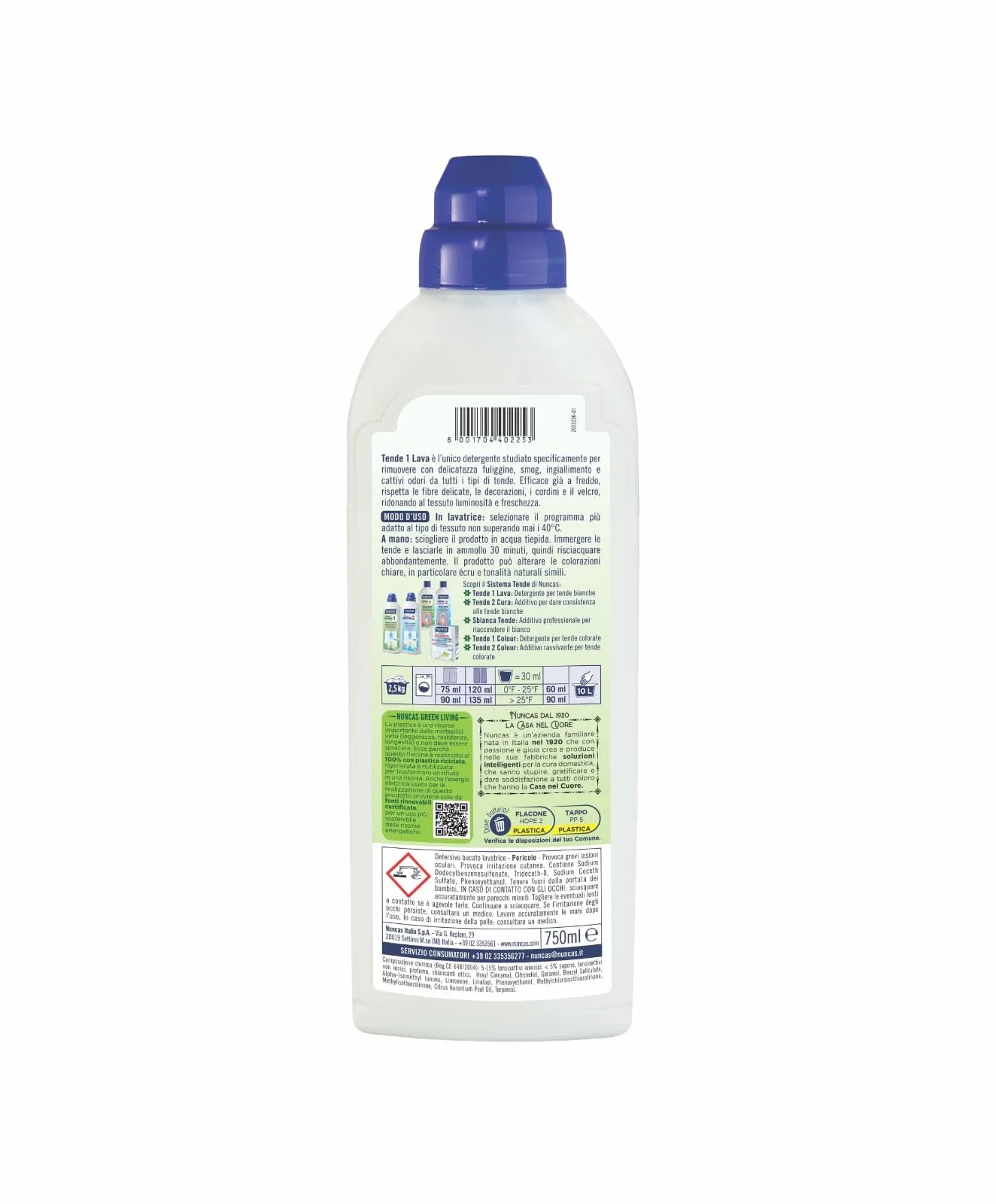 Nuncas Tende 1 Detergente Specifico Tende 750ml