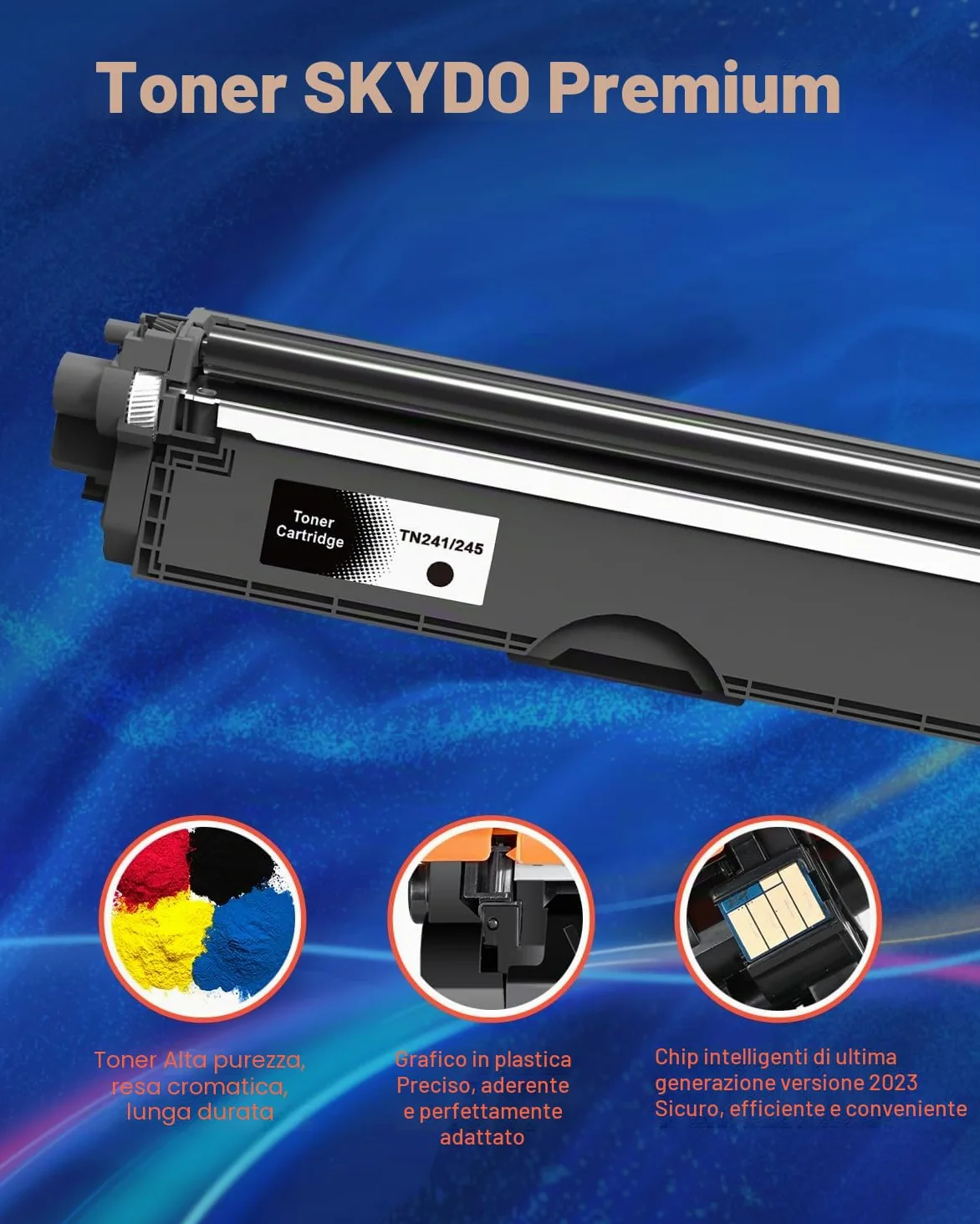 Skydo Cartucce di Toner Sostituzione per Brother TN241 TN245 TN-241 TN-245 Compatibile per Brother HL-3140CW HL-3150CDW HL-3170CDW MFC-9140CDN MFC-9340CDW MFC-9330CDW MFC-9130CW DCP-9020CDW (4 Pack)