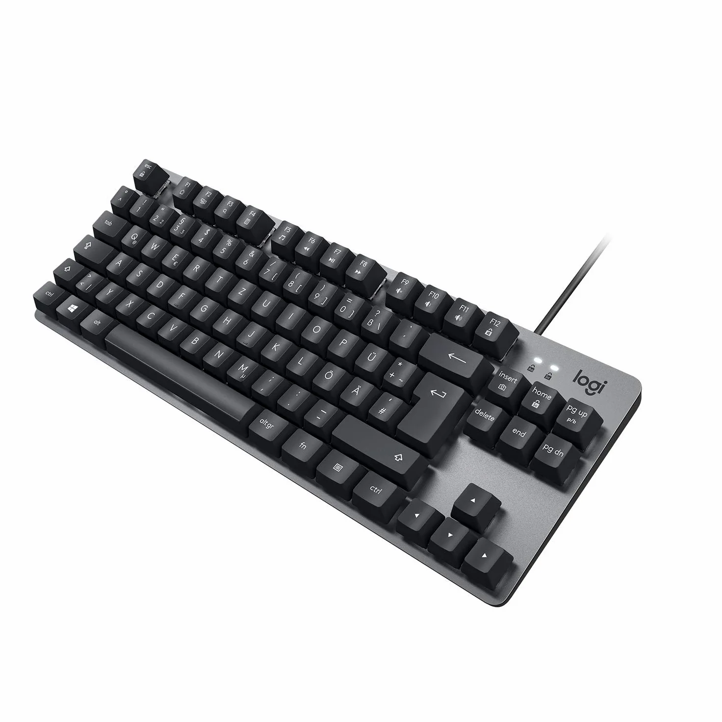 Logitech K835 TKL Tastiera cablata meccanica in alluminio - Tastiera Tenkeyless senza tastierino numerico per PC, con design compatto e confortevole, interruttori lineari, AZERTY francese - grigio