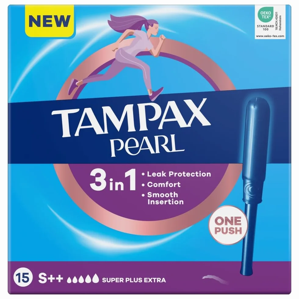 Tampax Pearl Super Extra Plus Tamponi Con Applicatore, 15 Pezzi