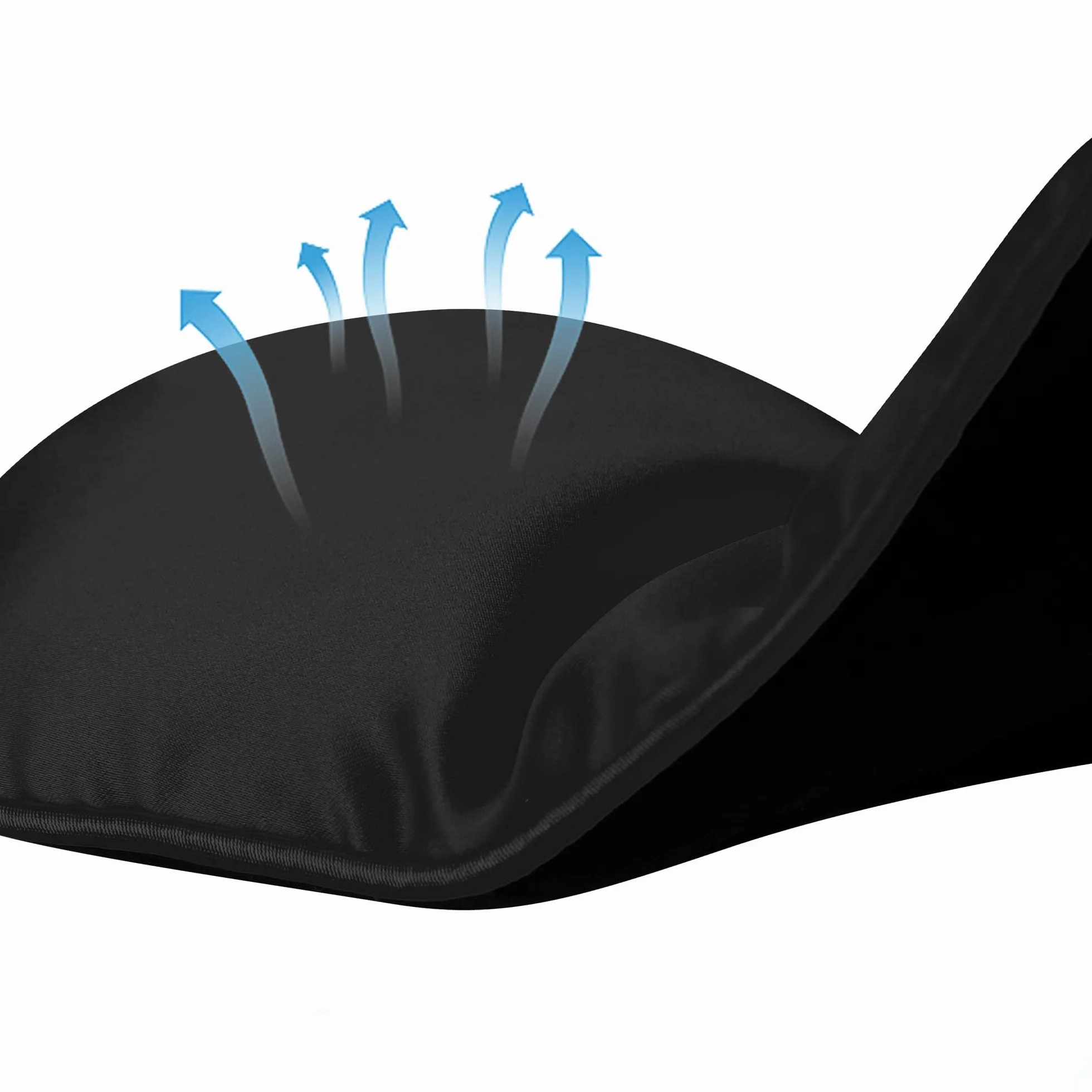 Amazon Basics Mascherina sagomata per dormire in vera seta di gelso naturale, 21.5 x 11.2 cm, Nero