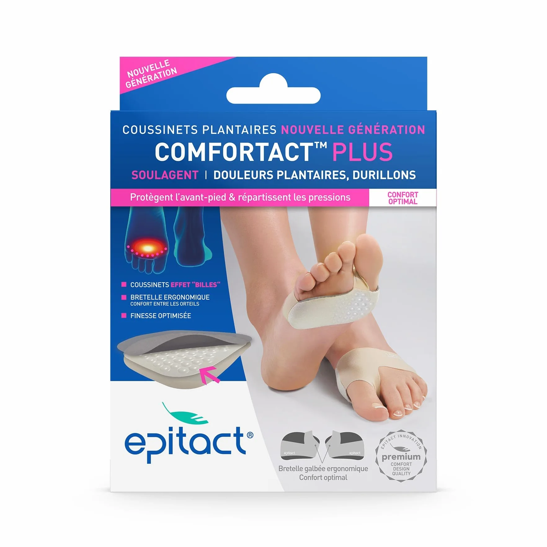 Epitact Cuscinetti plantari Nuova Generazione Comfortact Plus Dolore plantare Durillon