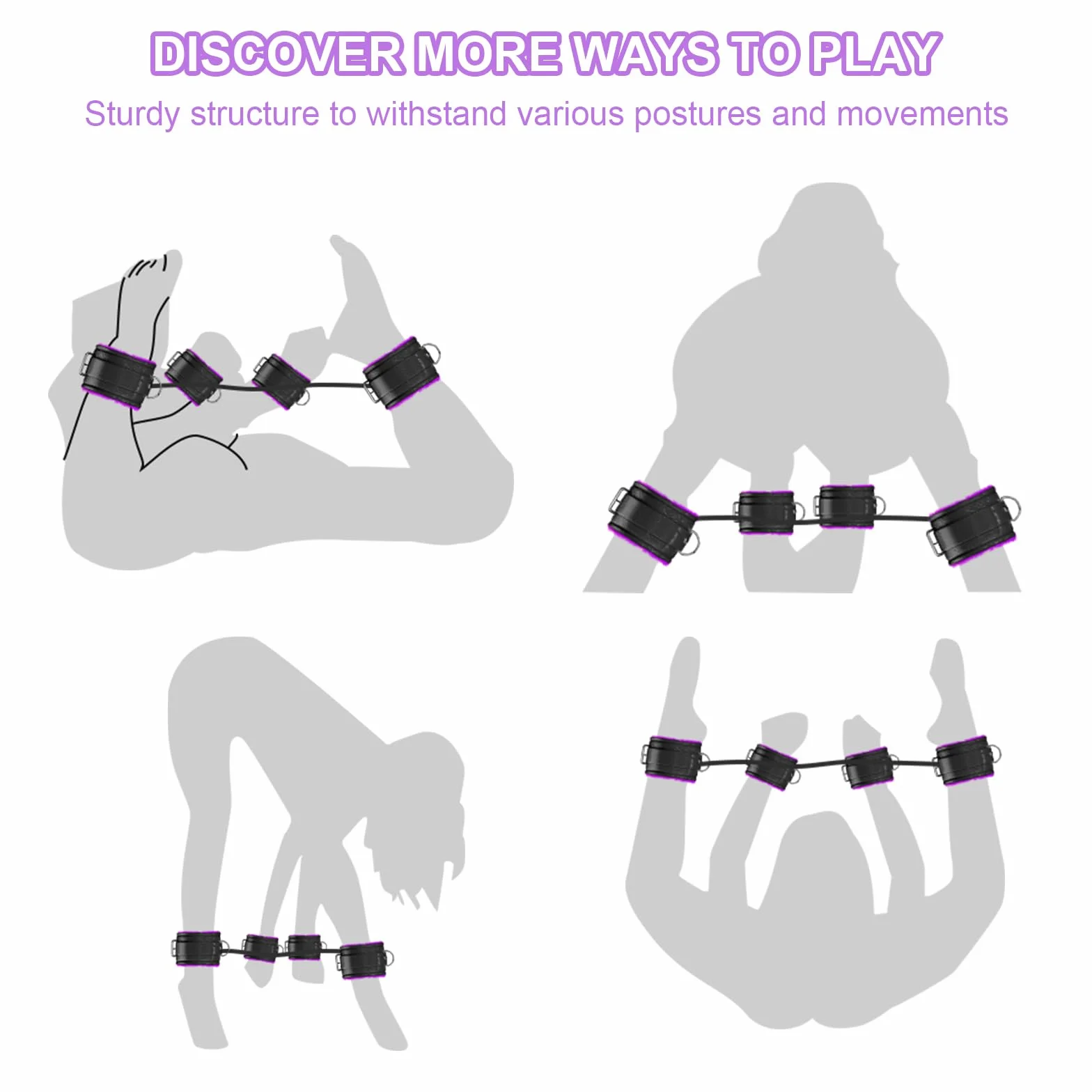 Bondage Sex Toys Set 13 Pezzi BDSM Kit Regolabile Manette SM Pelle Fetish Plug Anale Frusta Erotica per Principianti Coppie
