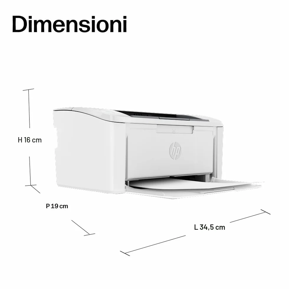 HP LaserJet M110w 7MD66F Stampante Laser A4 Monocromatica, Stampa Fronte e Retro Manuale, 20 ppm, Wi-Fi, Bianca