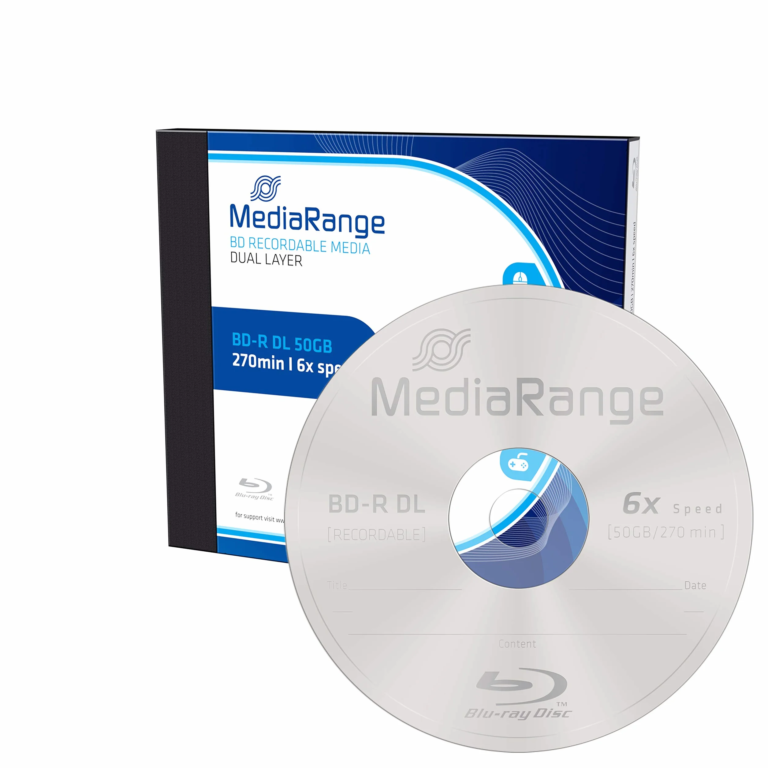 MediaRange BD-R 50GB MR506 Blu-ray registrabile (BD-R) - Confezione da 1