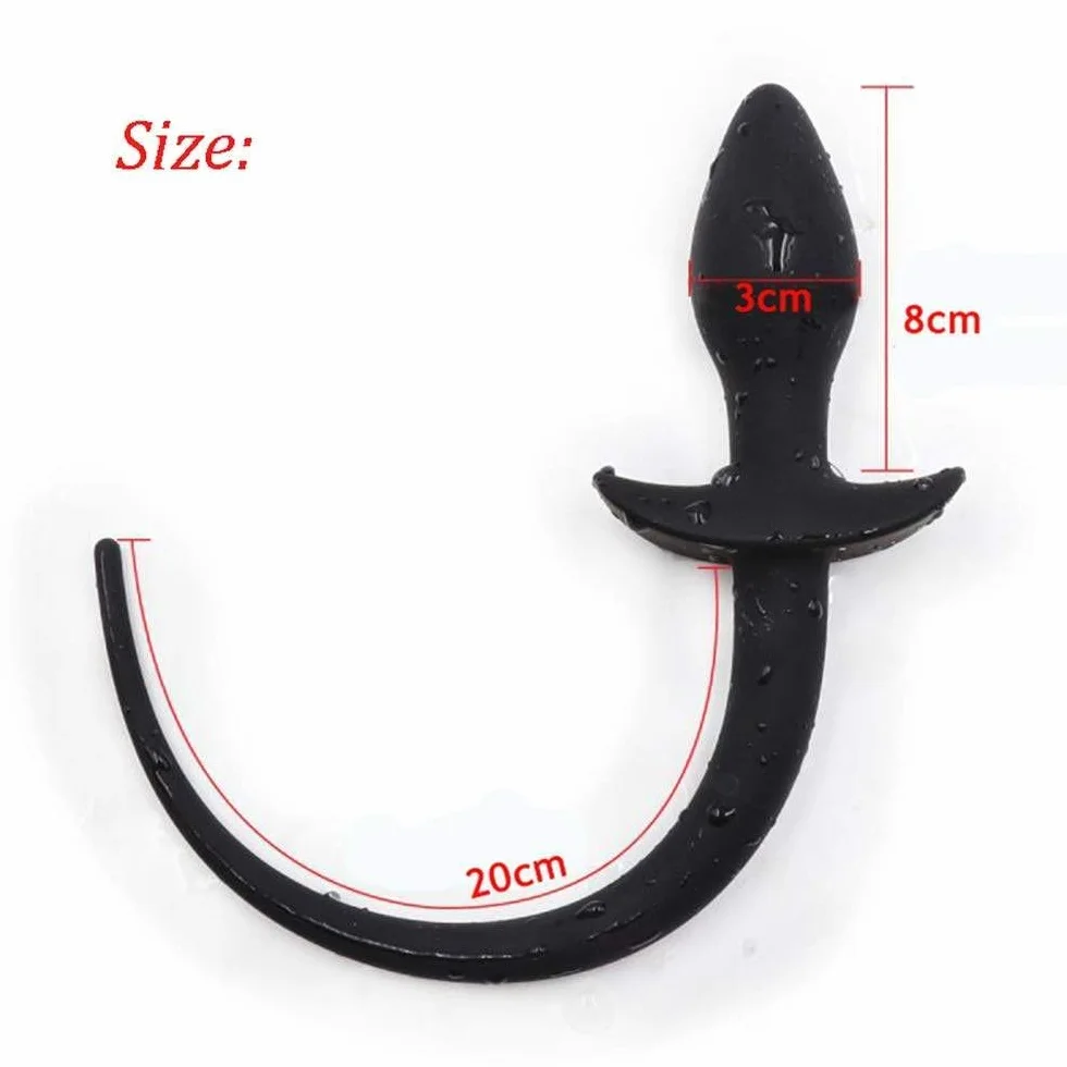 Cane Giochi di Ruolo Bondage Set Pelle Maschera Coda Plug Anale Guanti Paws Costume Fetish Schiavo Dog Cosplay Rosso