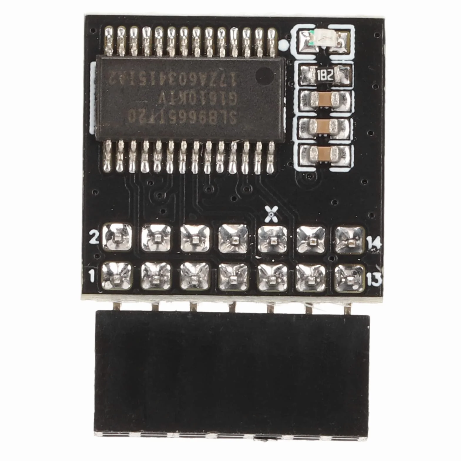 Modulo TPM 2.0 per ASUS per Win11 LPC 14 Pin Scheda Crittografata TPM 2.0 Chip Modulo TPM 2.0 Passo 2,0 Mm Scheda PCB 2x7P TPM 2.0 per Scheda Madre del Computer