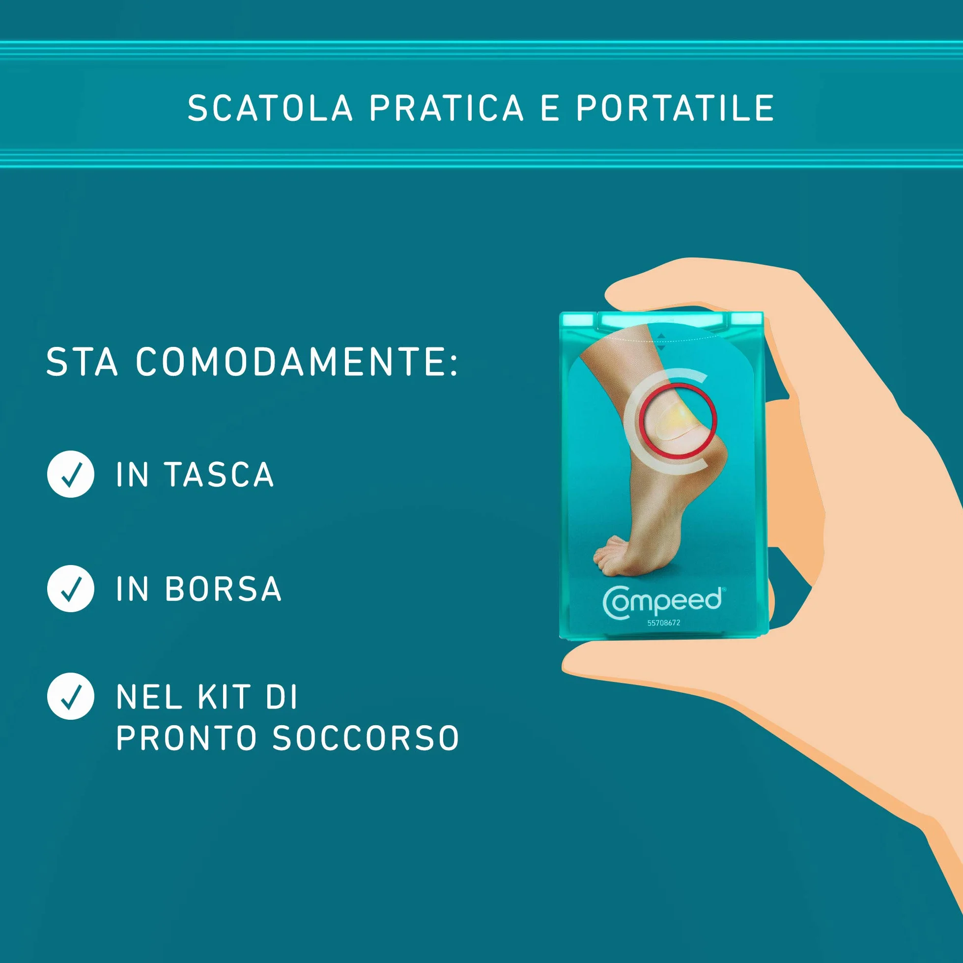 COMPEED Cerotti per vesciche, a lunga durata e guarigione veloce - 5 pezzi