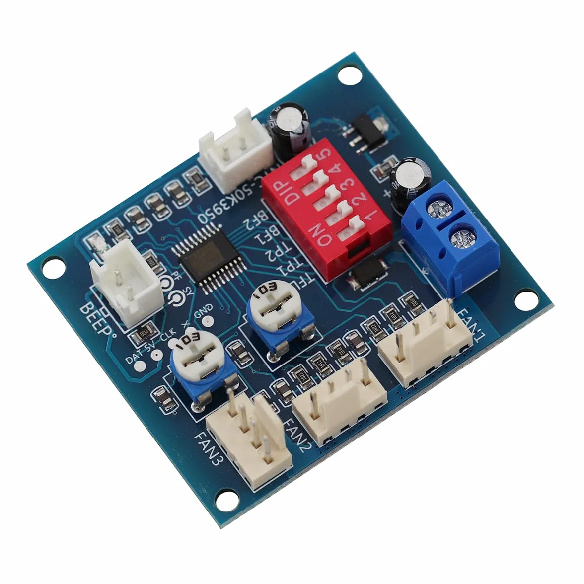 Modulo ventola regolatore di velocità DC12V 5A termostato 4 fili con cicalino sonda per PC