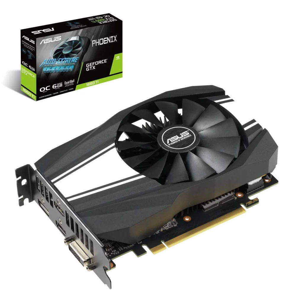ASUS PH-GTX1660TI-O6G, Scheda video GTX 1660, Phoenix Edition, 6 GDDR6, VR-Friendly