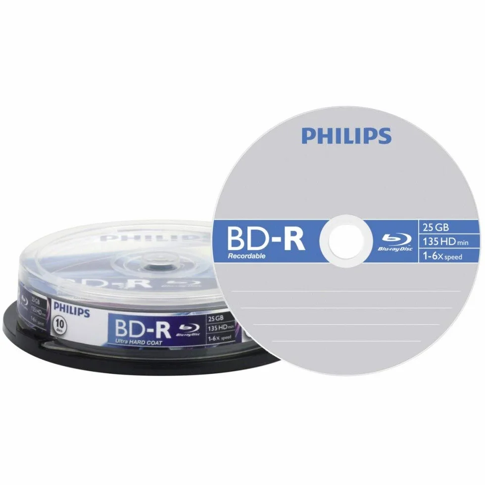 Philips Blu-Ray Recordable 25 GB 6x SP (10 mandrino)