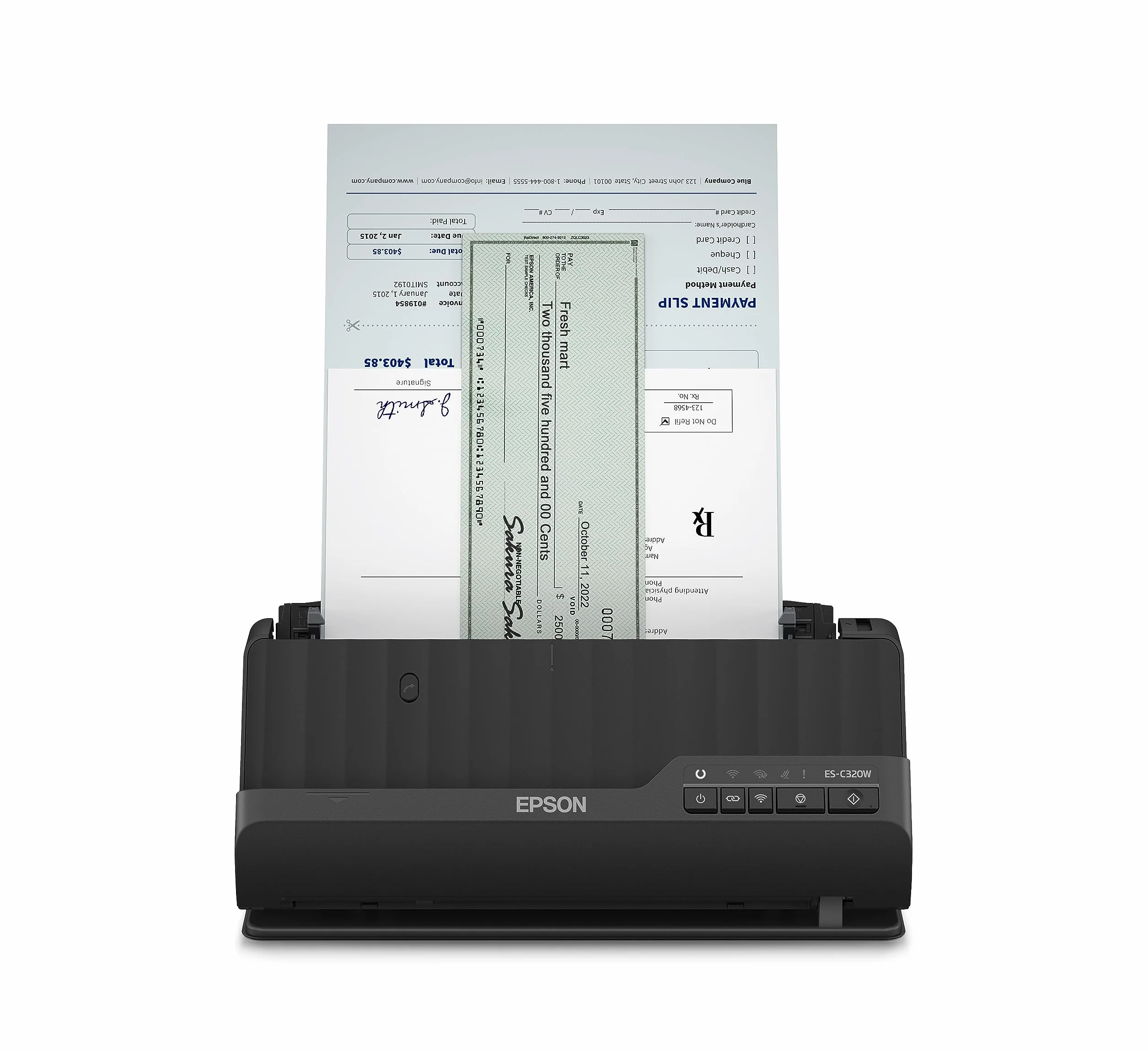 Epson ES-C320W Scanner A4 di Precisione per Documenti e Foto, Connessione Wireless, Ottimizzato per la Gestione dei Documenti, Gestione versatile dei Supporti e Bassi Consumi Energetici